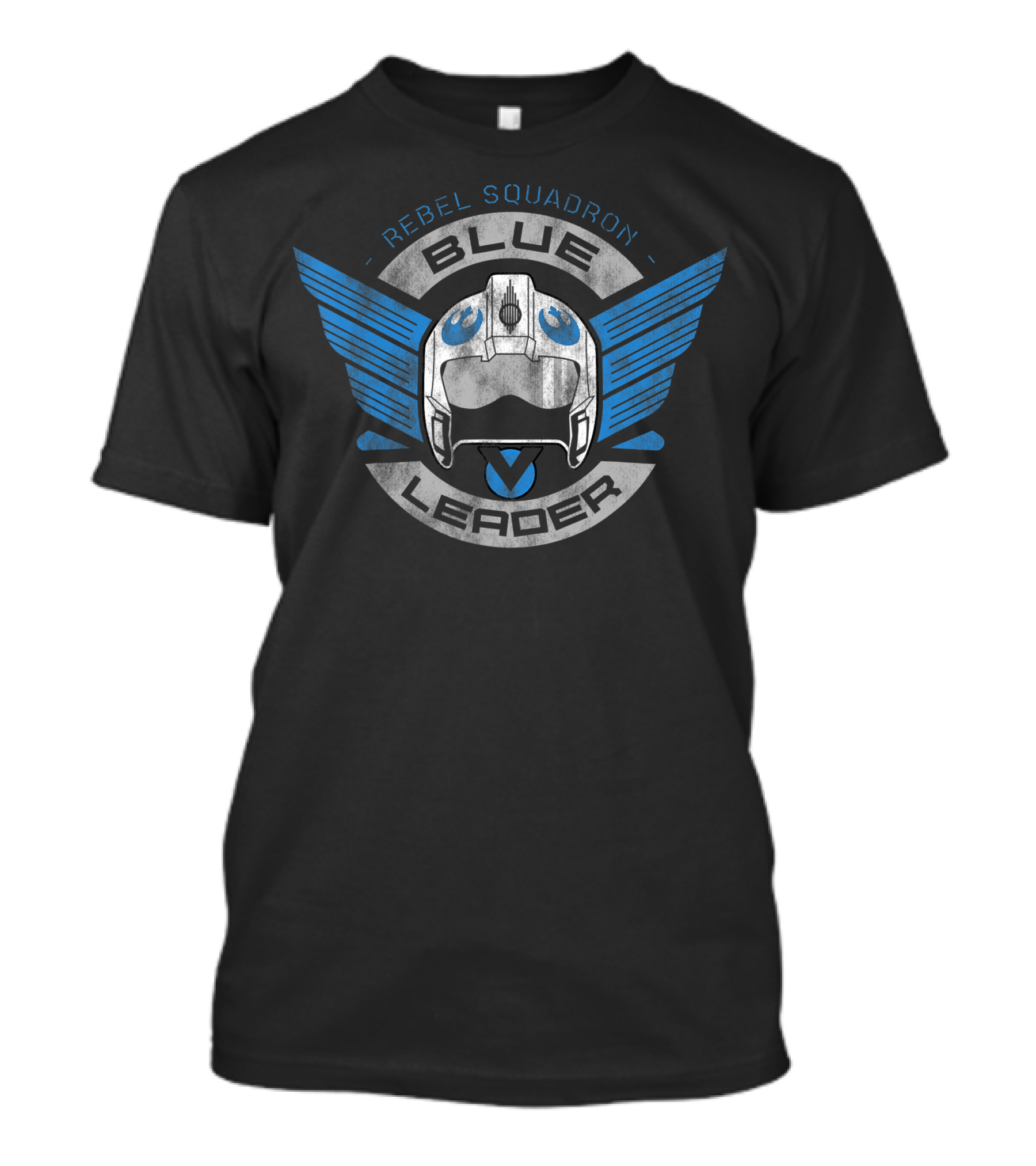 Rebel Squadron Blue Leader Star Wars Rogue One Helmet Wings T-Shirt