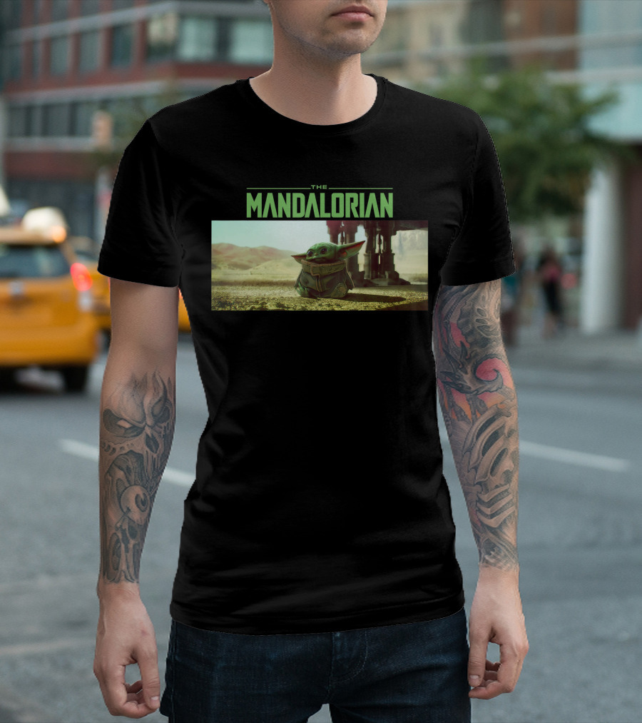 The Mandalorian The Child Desert Scene Panel T-Shirt