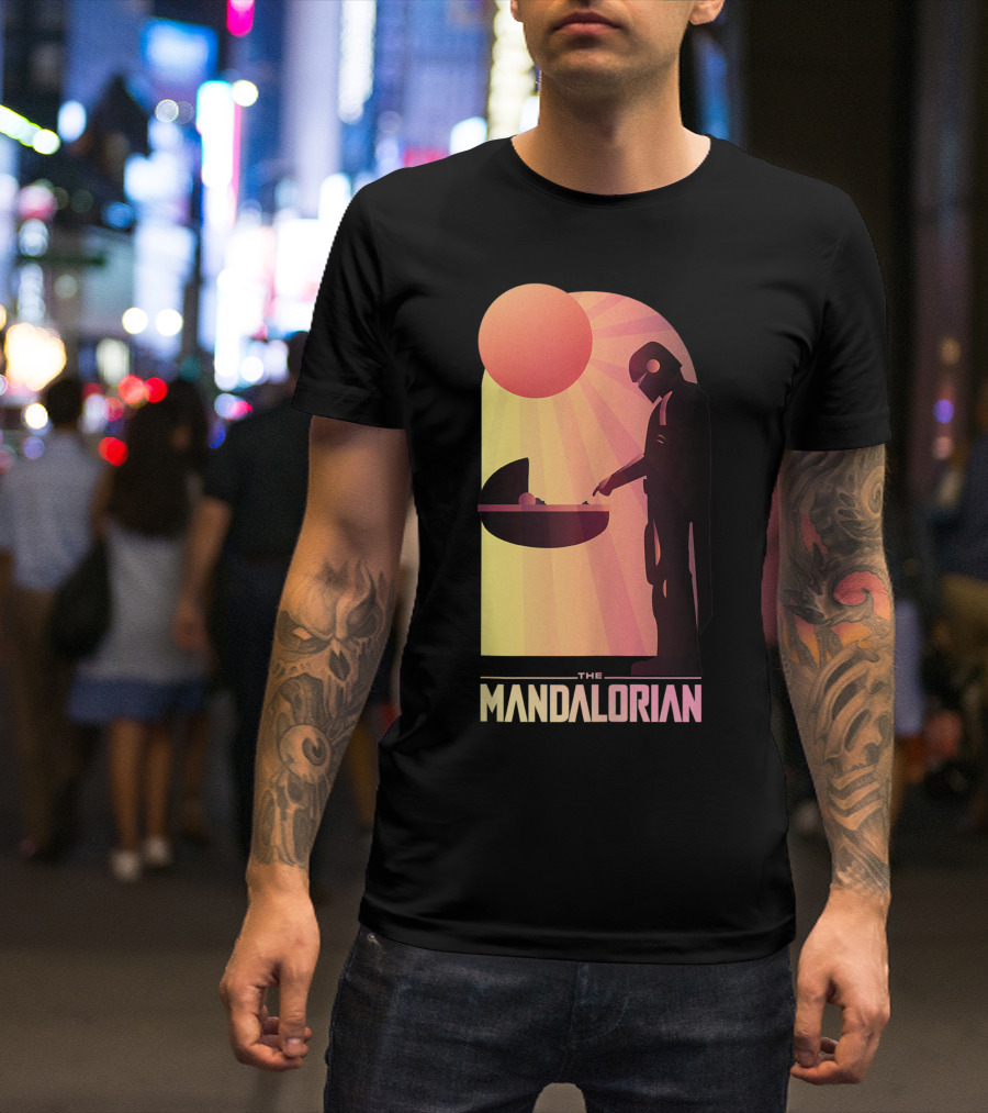 The Mandalorian The Child Sunset Meeting Star Wars T-Shirt