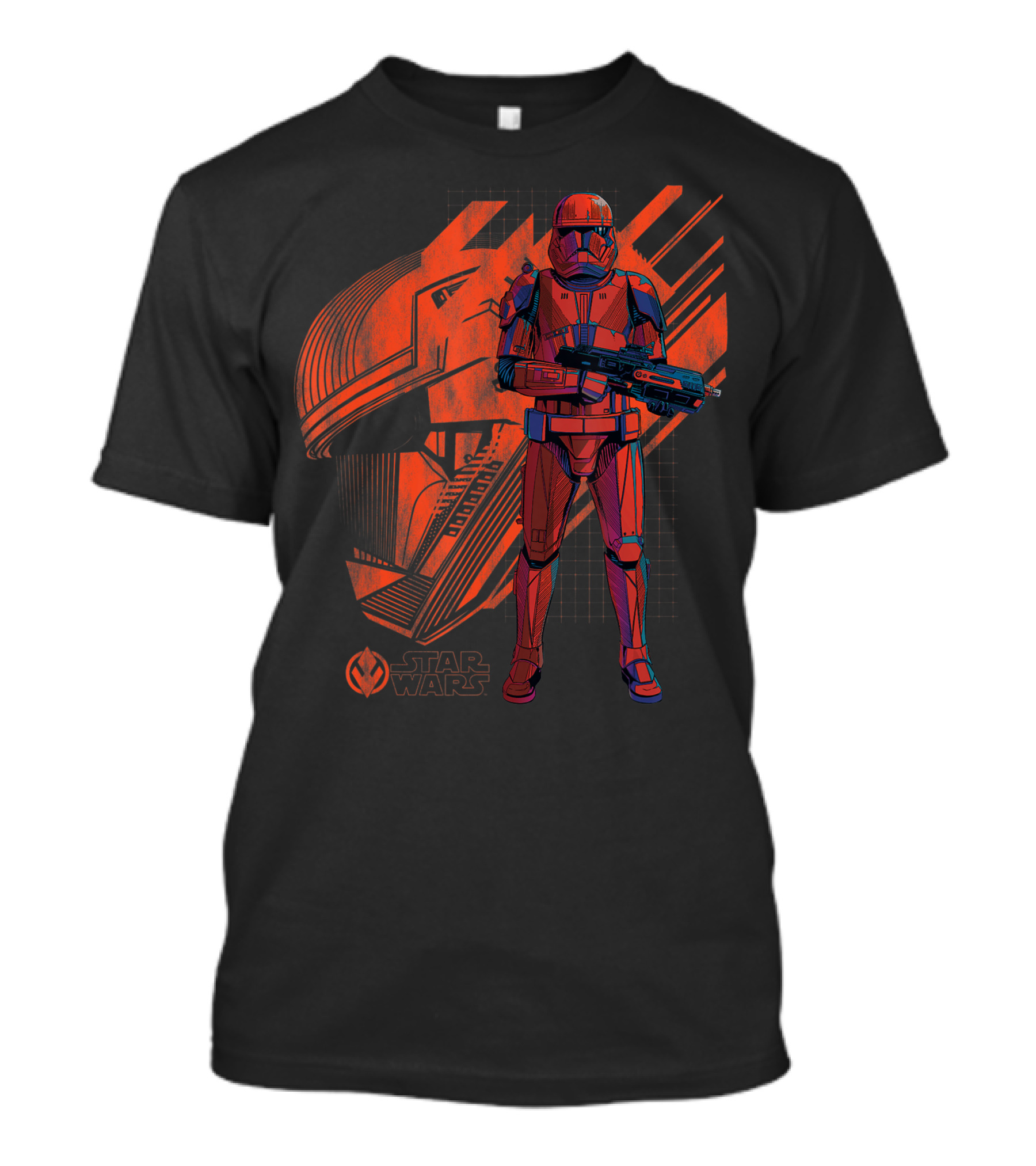 Star Wars The Rise Of Skywalker Red Trooper With Helmet And Blaster T-Shirt