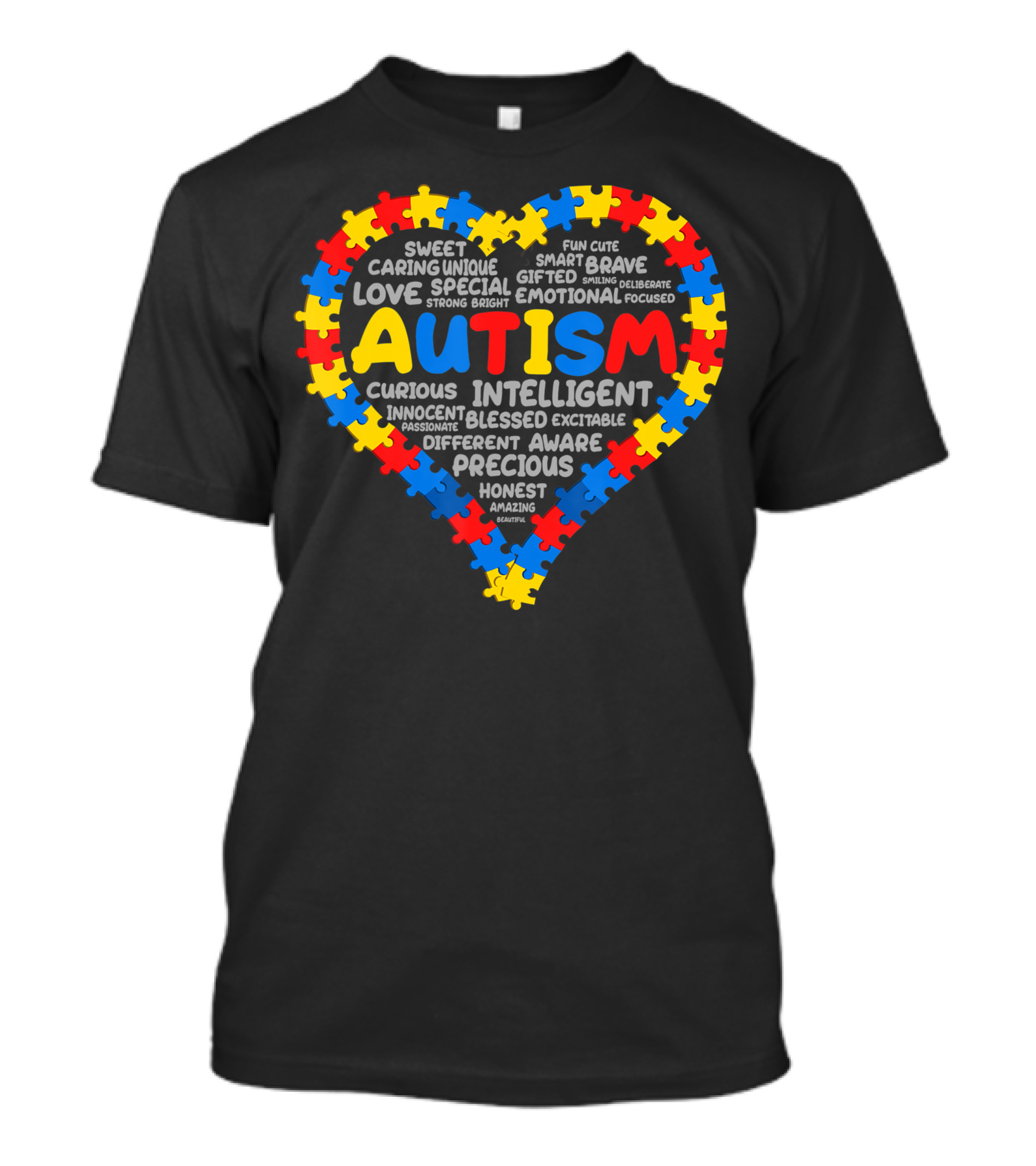 Autism Heart Puzzle Autism Awareness Love Special Intelligent Unique T-Shirt