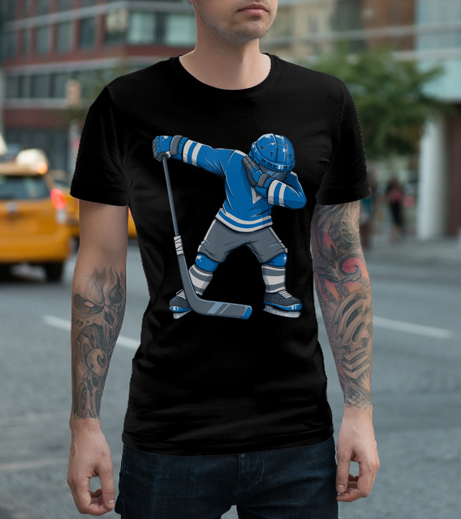 Boy Kid Ice Hockey Player Dabbing T-Shirt