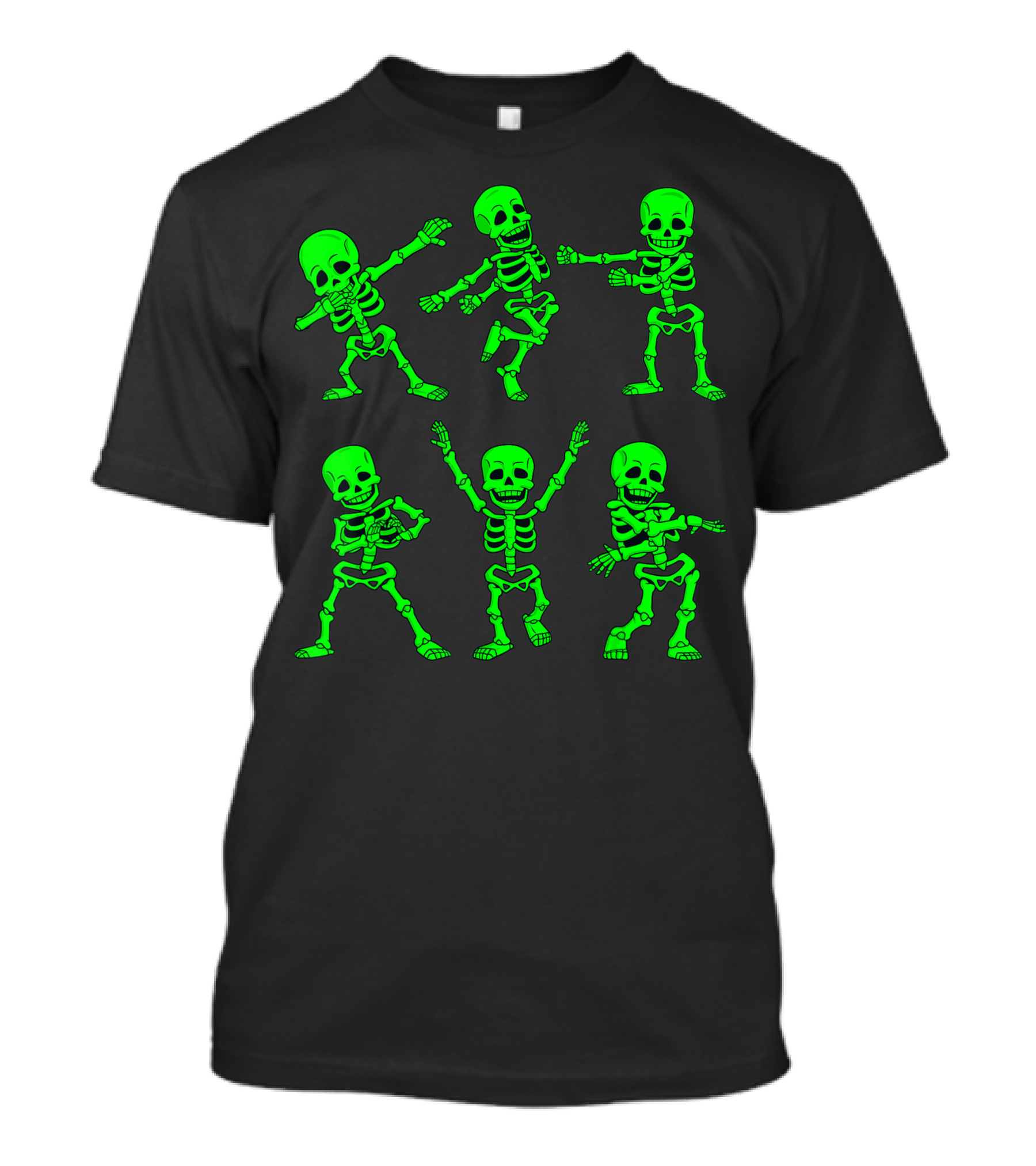 Dancing Skeletons Neon Dance Challenge Moves For Girl T-Shirt