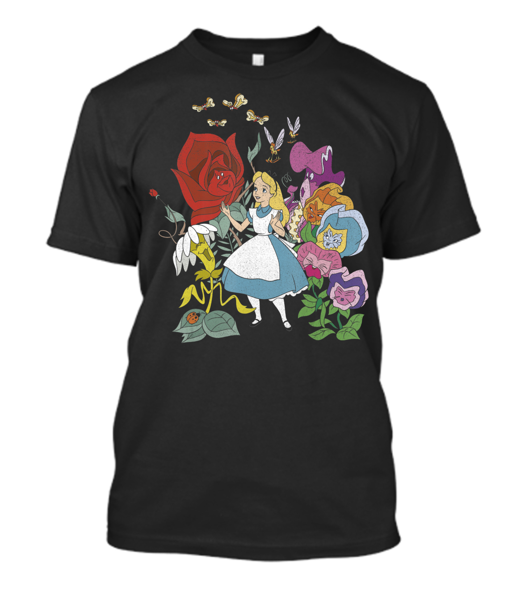 Disney Alice In Wonderland Wonderland Garden With Alice And Flowers T-Shirt