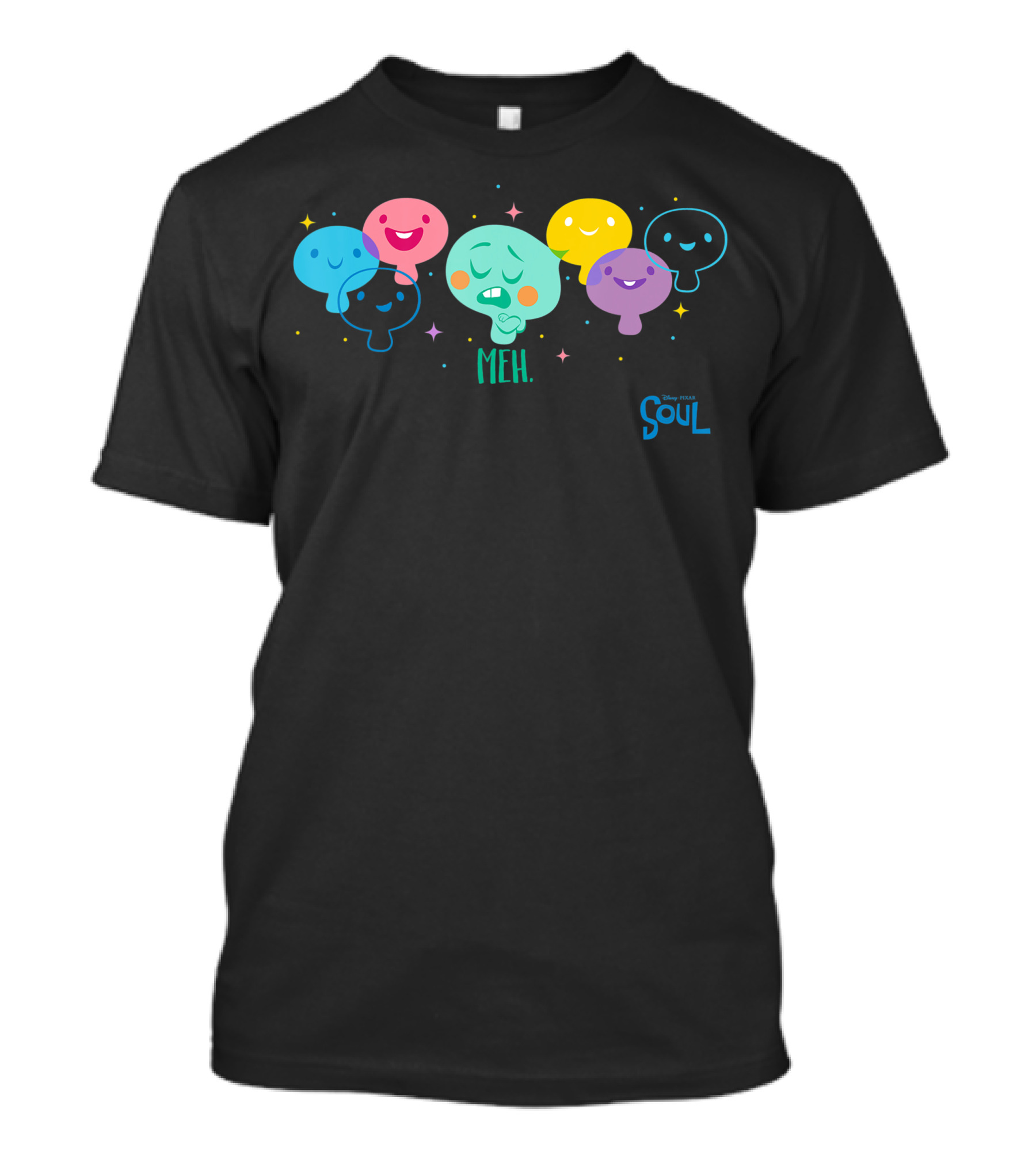 Disney Pixar Soul Colorful Emotions And Expressions Meh 22 T-Shirt