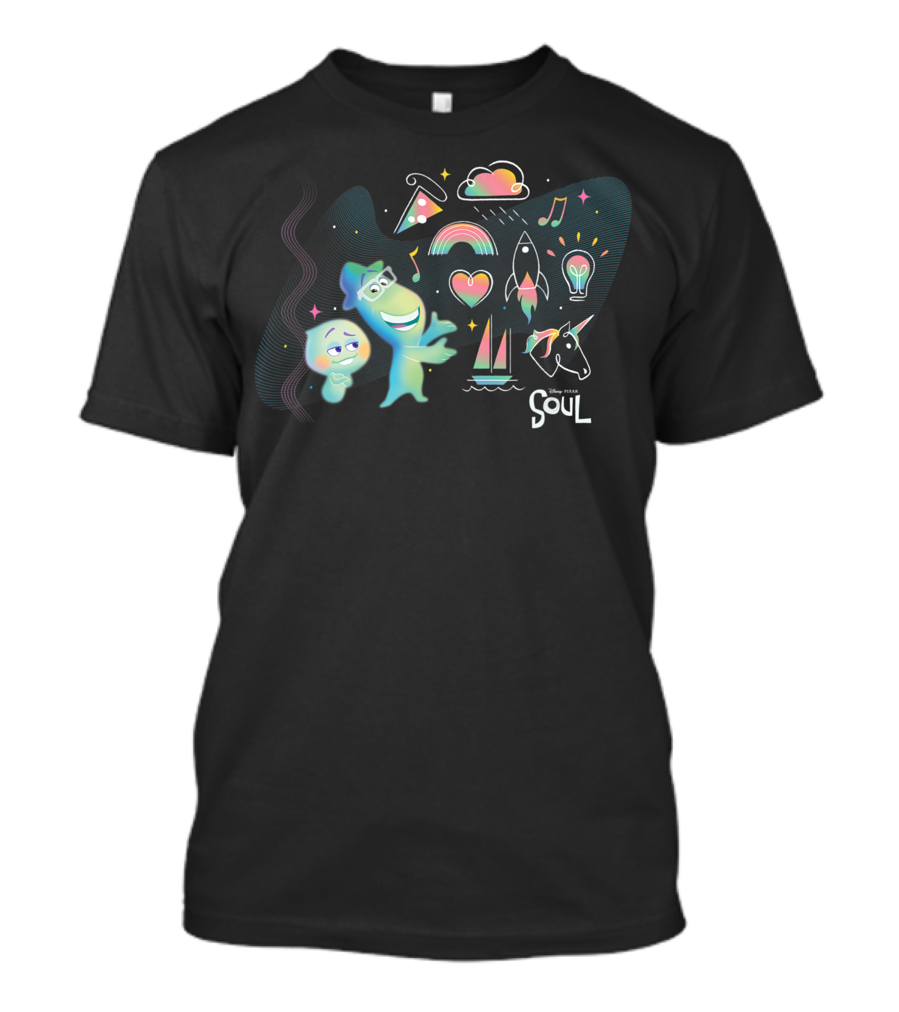 Soul Disney Pixar Joe Adventures With Pizza And Unicorns T-Shirt