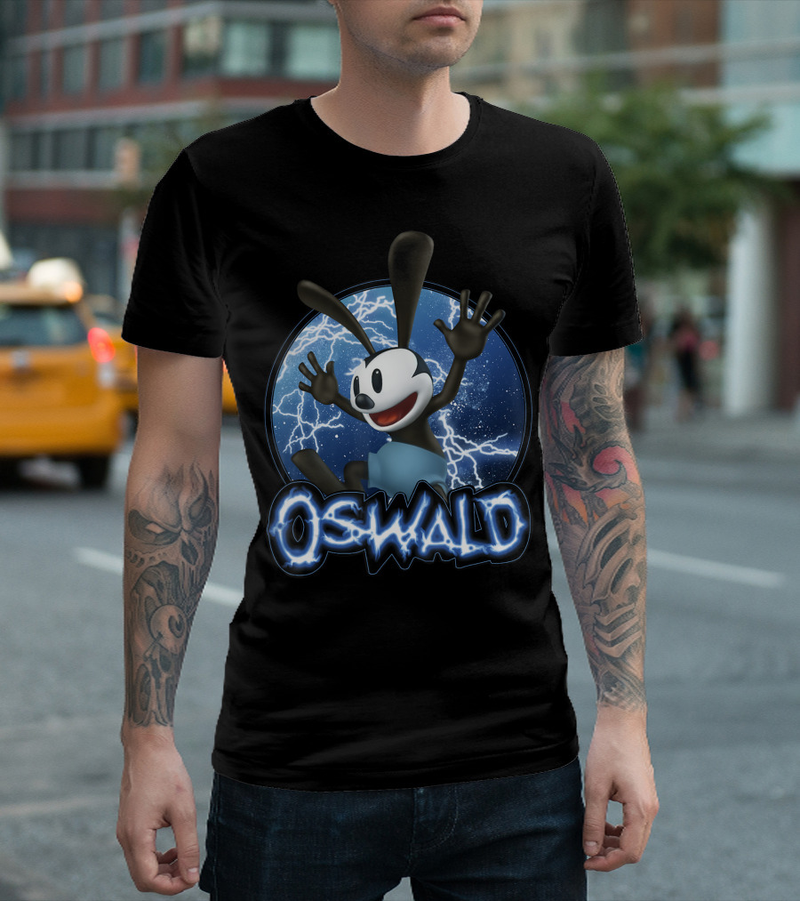 Epic Mickey Oswald Lightning Disney Character T-Shirt