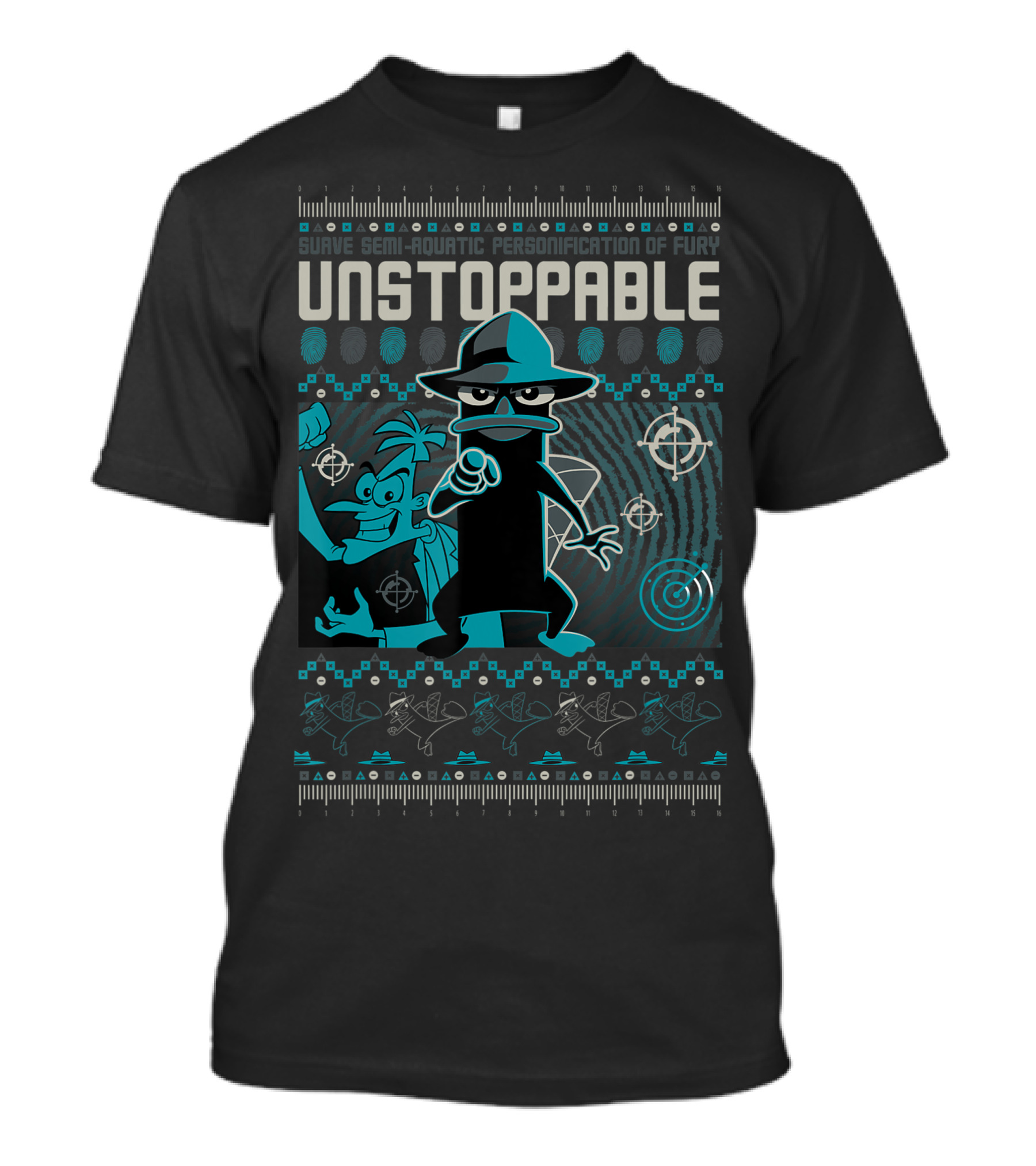 Phineas And Ferb Unstoppable Suave Semi-Aquatic Perry Personification Of Fury T-Shirt