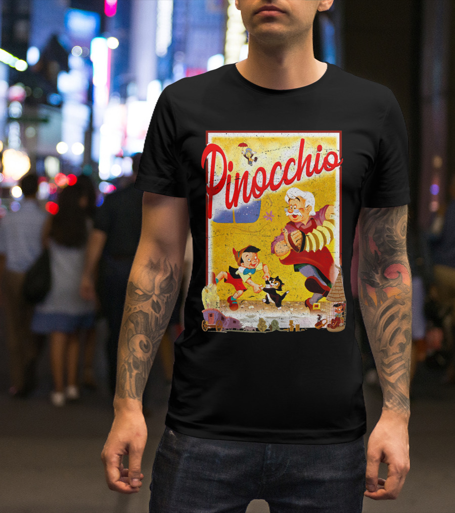Pinocchio Vintage Storybook Adventure With Geppetto And Friends T-Shirt