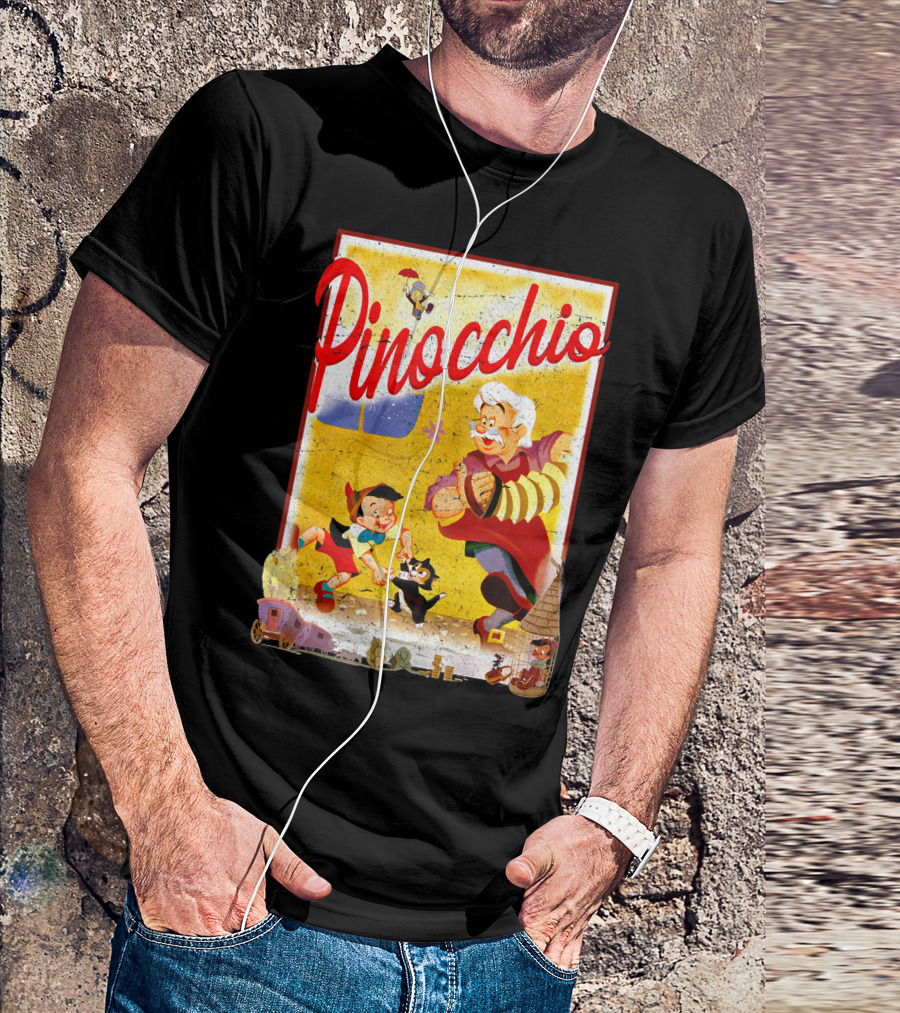 Pinocchio Vintage Storybook Adventure With Geppetto And Friends T-Shirt
