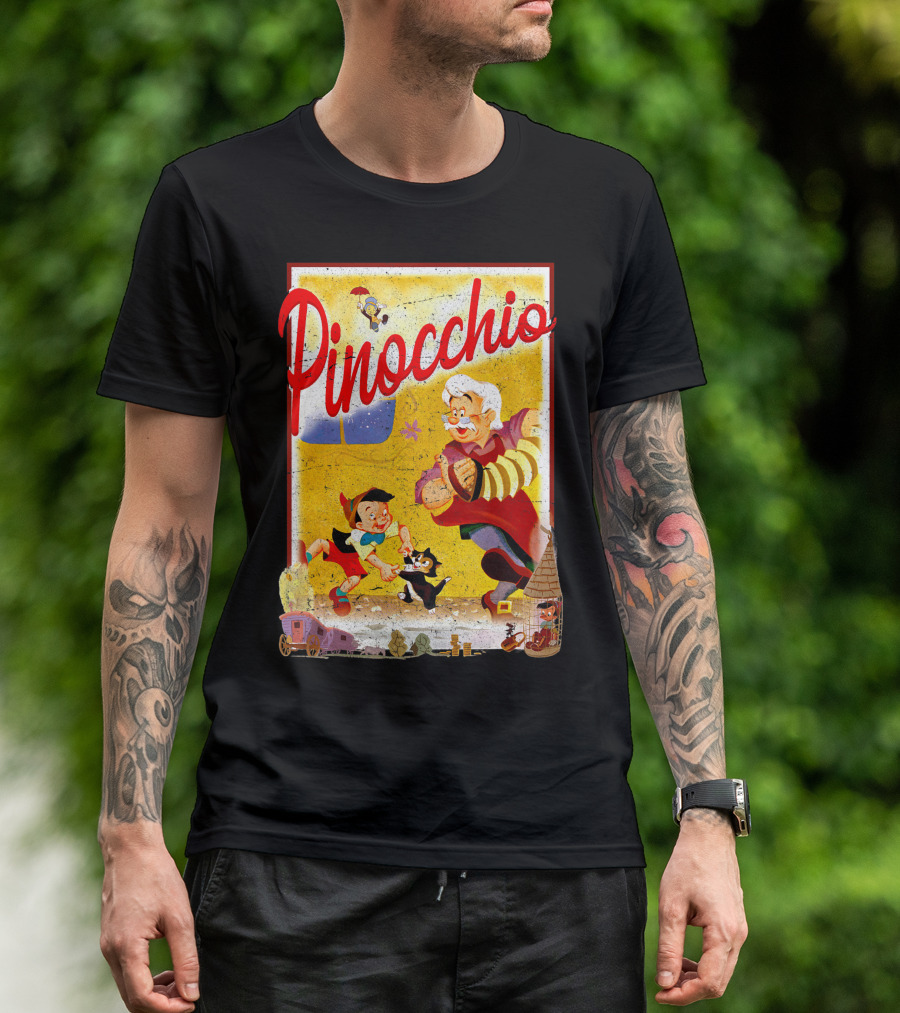 Pinocchio Vintage Storybook Adventure With Geppetto And Friends T-Shirt