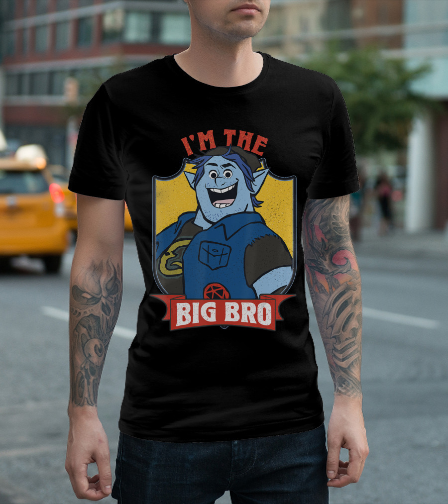 Disney Pixar Onward Barley I'm The Big Bro Iconic Character Shield T-Shirt
