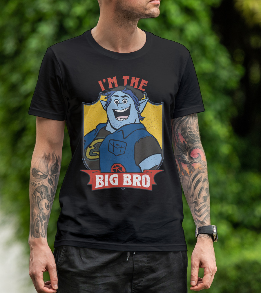 Disney Pixar Onward Barley I'm The Big Bro Iconic Character Shield T-Shirt