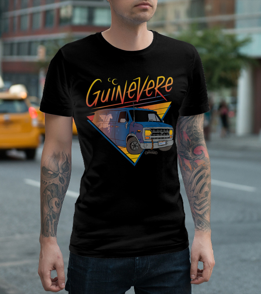 Guinevere Disney Pixar Onward Van with License Plate GWNIVRE T-Shirt