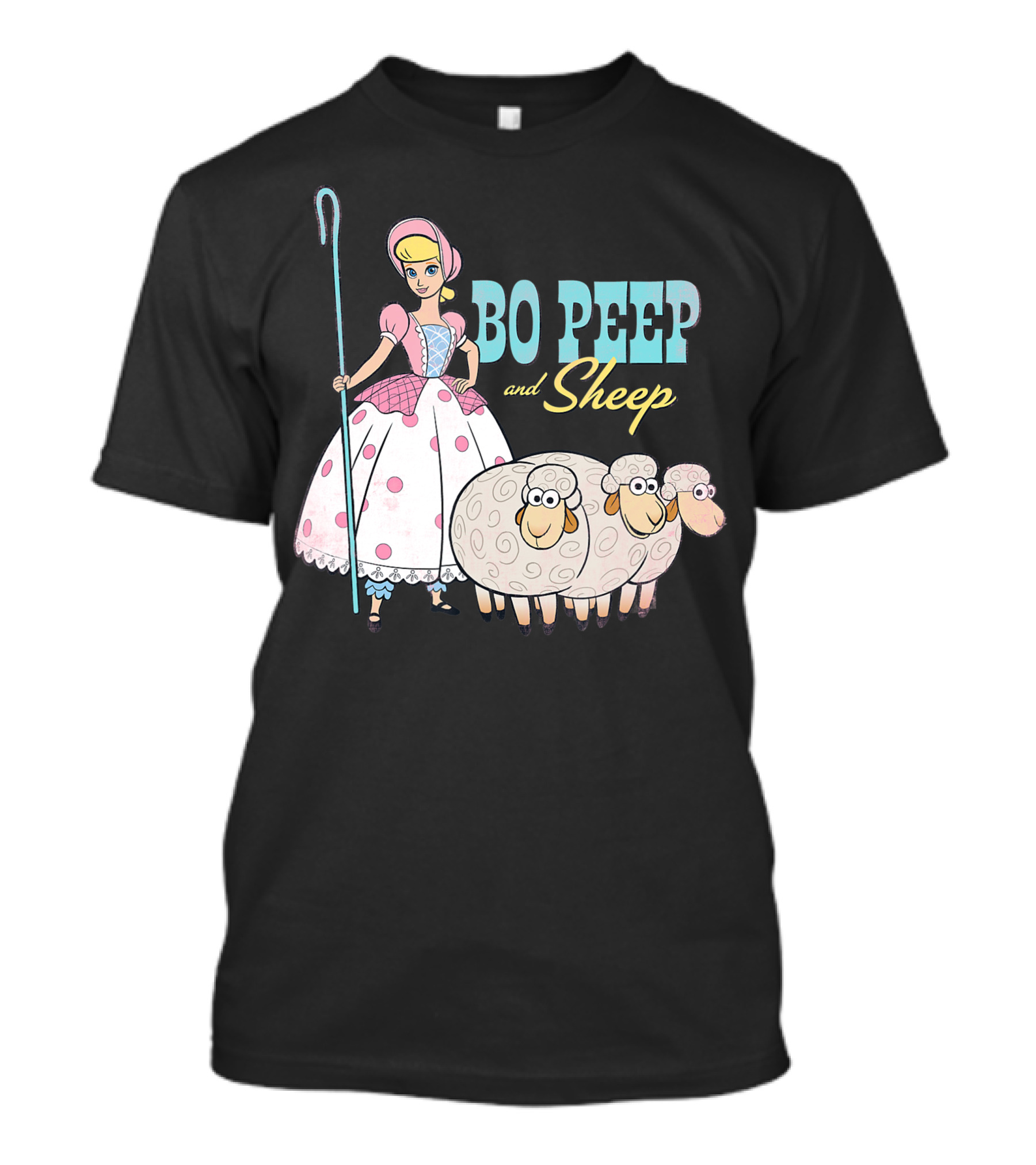 Disney Pixar Toy Story 4 Bo Peep And Sheep Retro Character T-Shirt