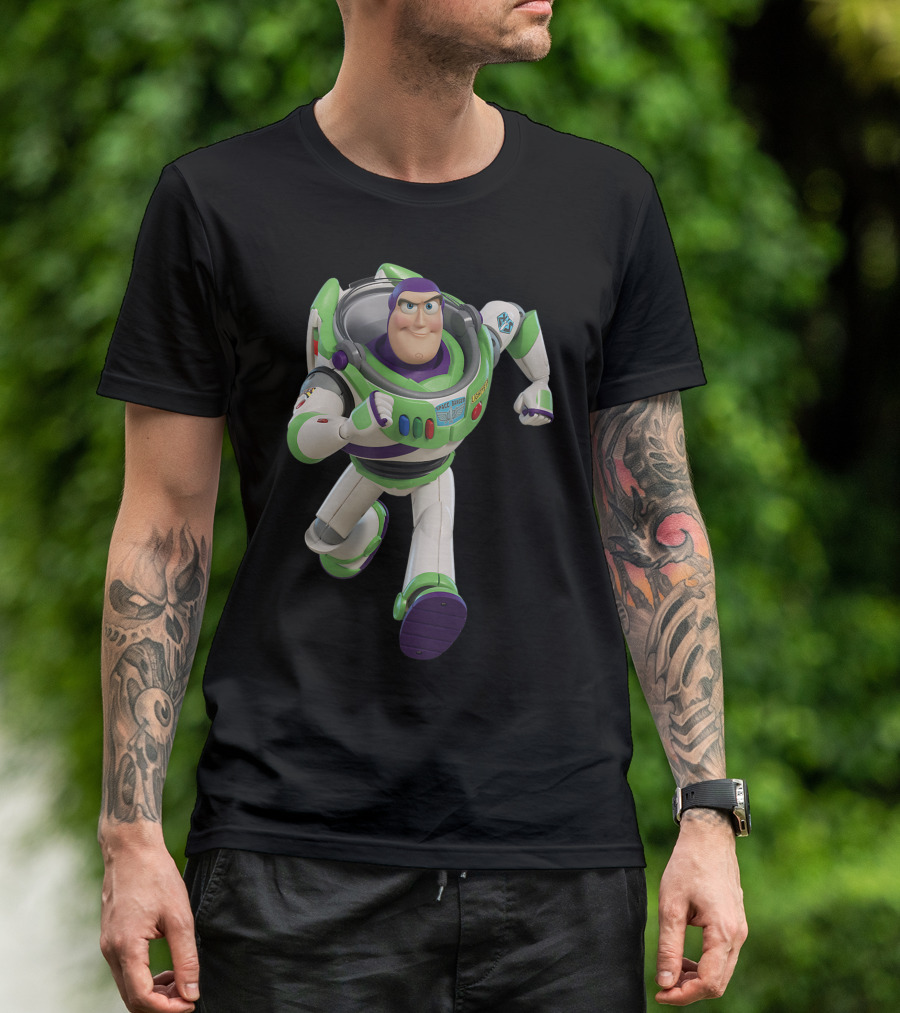 Disney Pixar Toy Story 4 Buzz Lightyear Running Action Hero T-Shirt