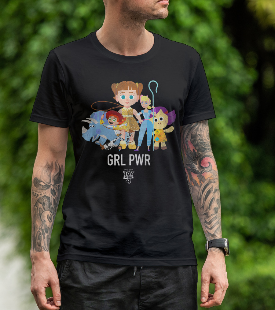 Disney Pixar Toy Story 4 GRL PWR Stylized Character Group T-Shirt