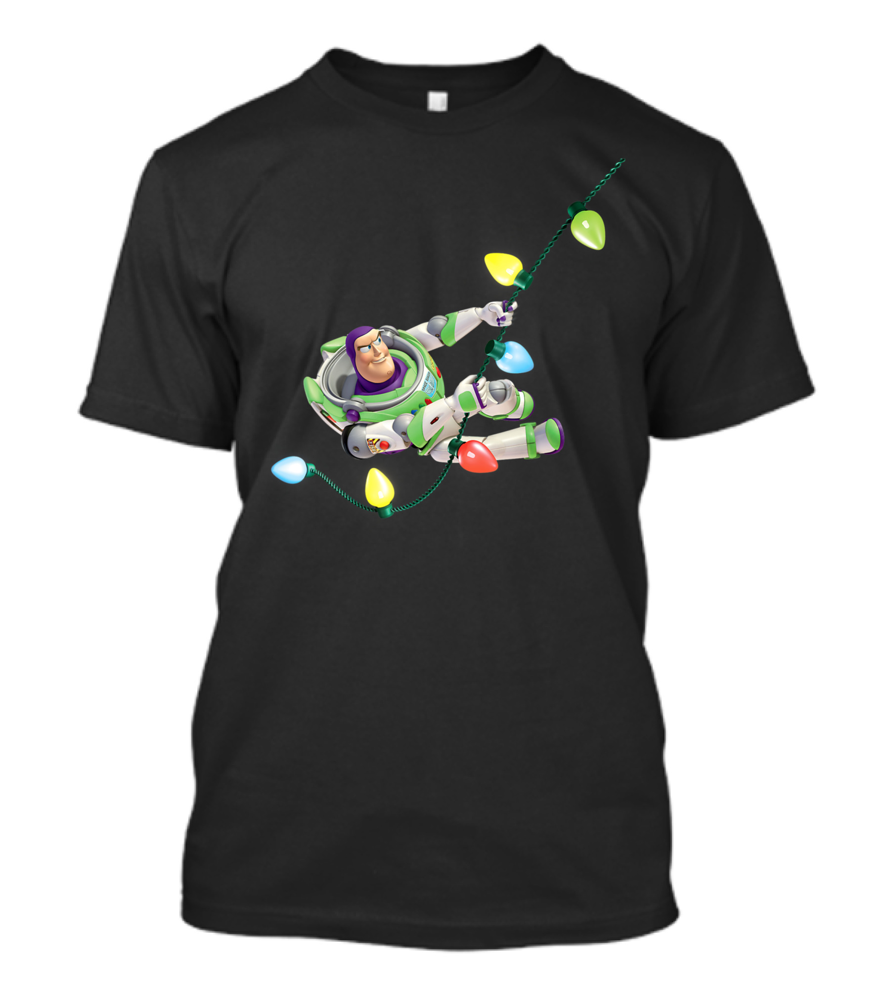 Disney Pixar Toy Story Buzz Lightyear With Christmas Lights T-Shirt