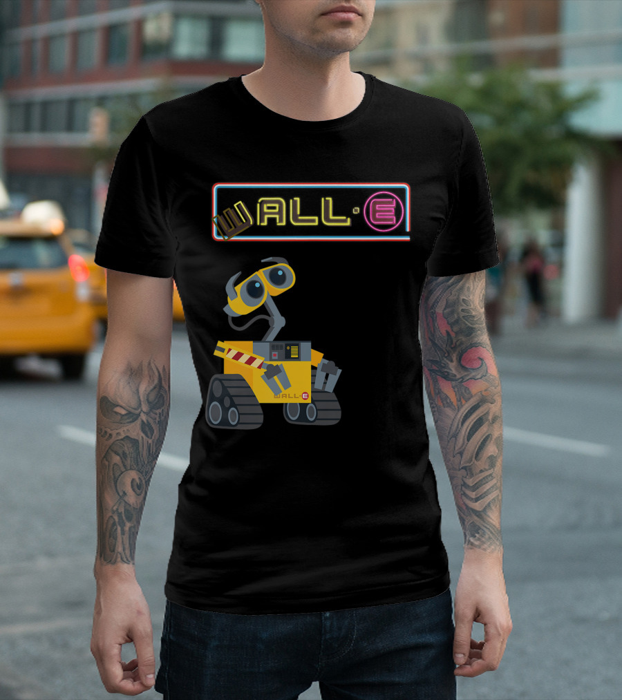 Disney Pixar Wall-E Neon Sign Wall-E T-Shirt