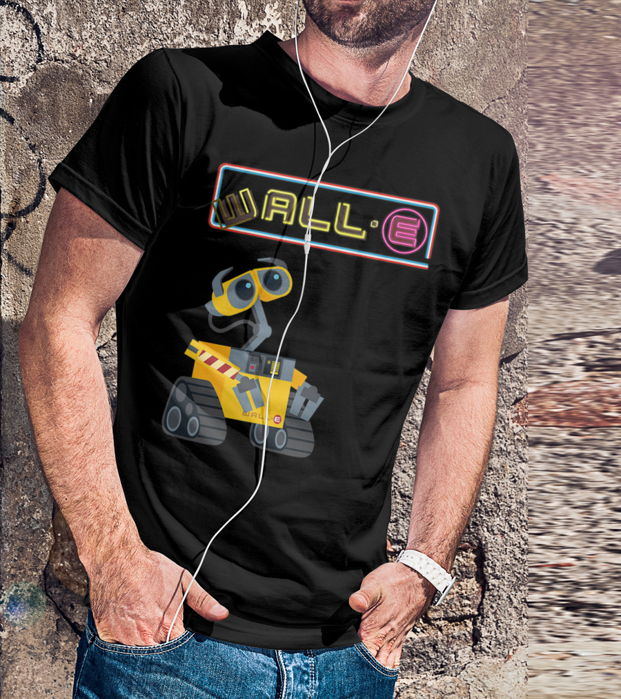 Disney Pixar Wall-E Neon Sign Wall-E T-Shirt