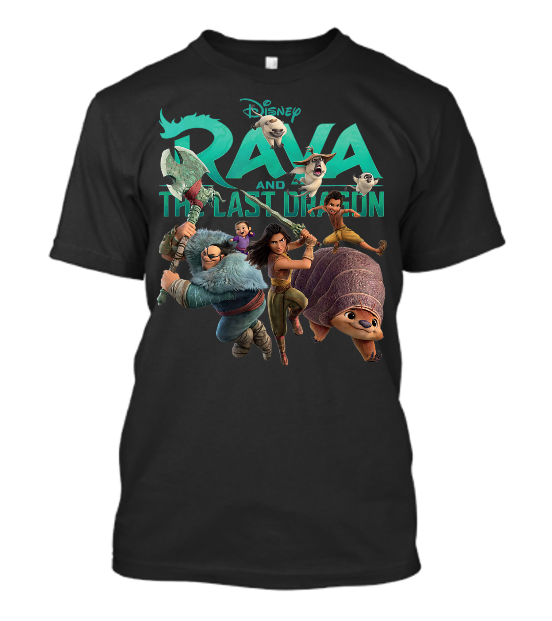 Disney Raya And The Last Dragon Characters Team Up In Adventure T-Shirt