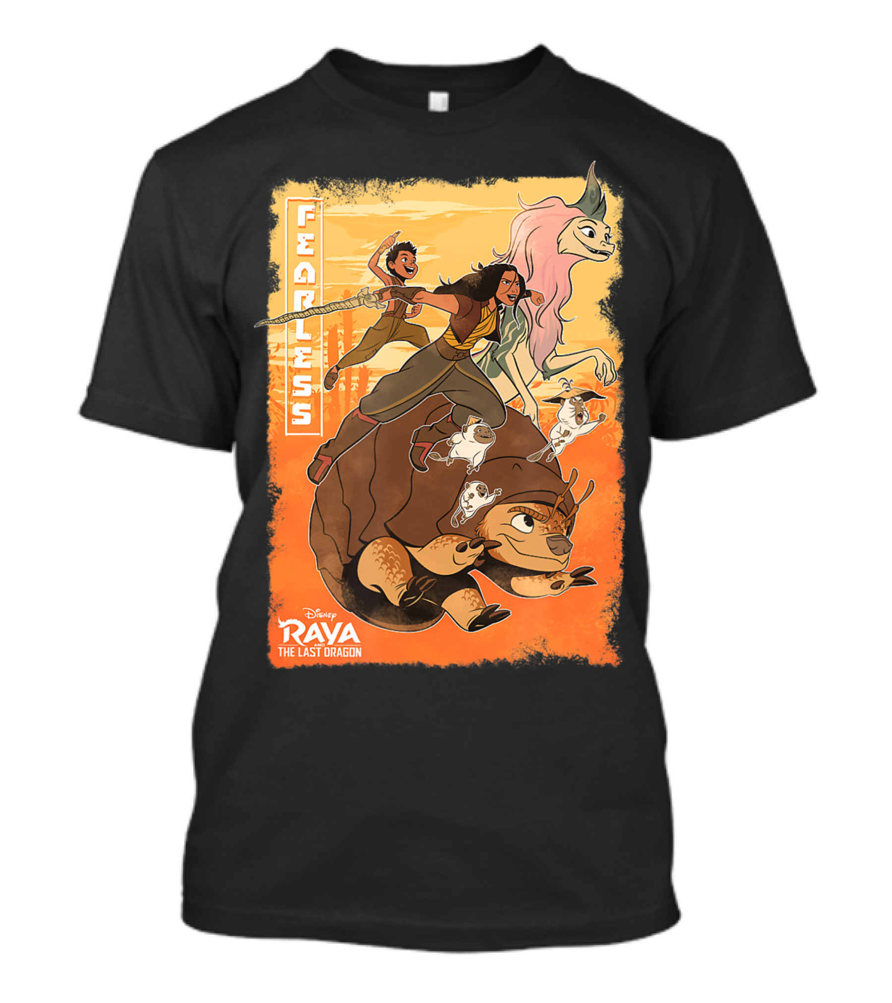 Disney Raya And The Last Dragon Fearless Group Adventure With Characters T-Shirt