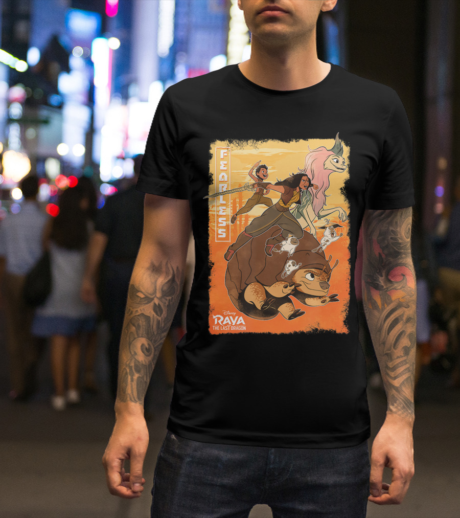 Disney Raya And The Last Dragon Fearless Group Adventure With Characters T-Shirt