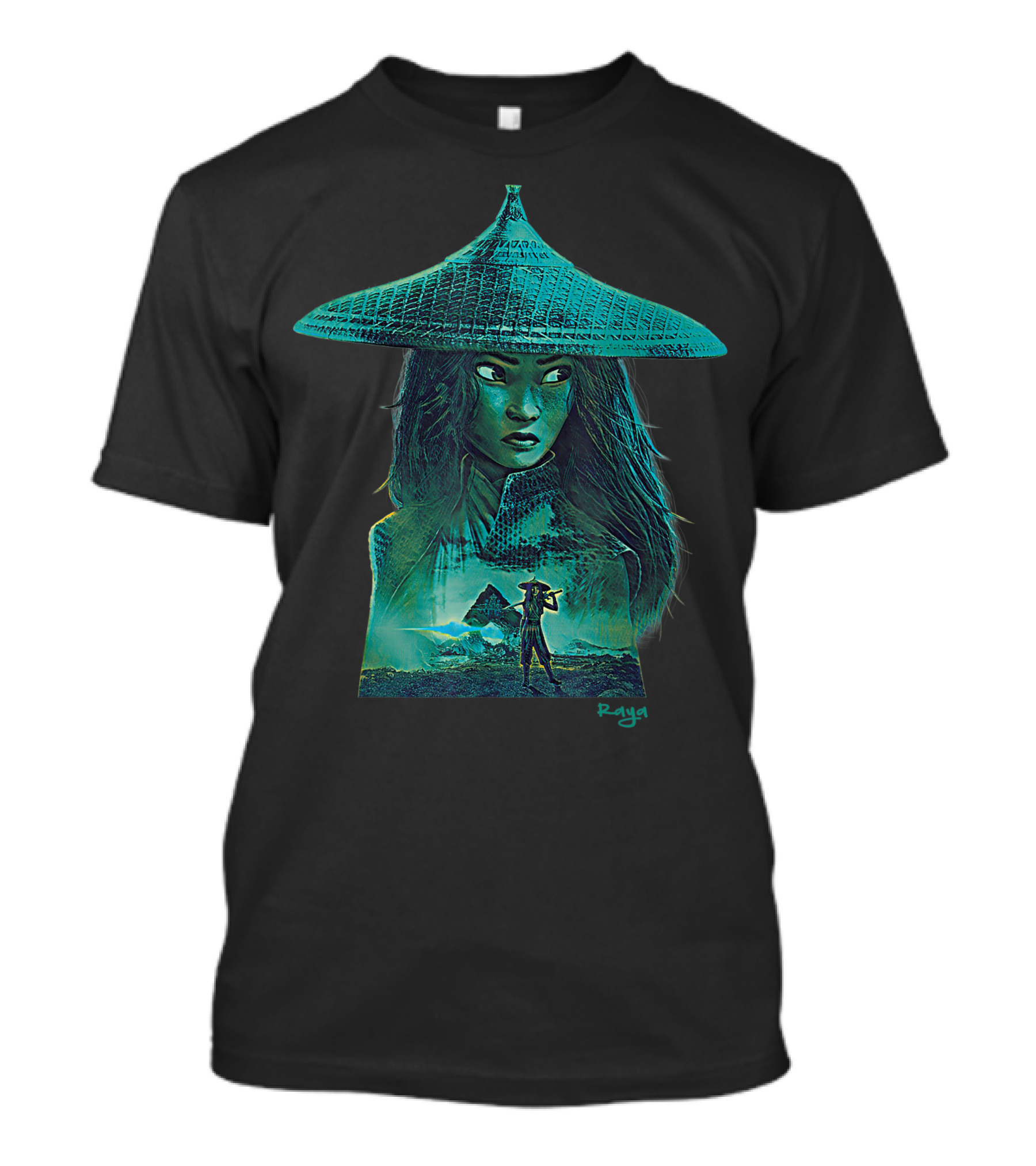 Disney Raya And The Last Dragon Warrior Of Kumandra Mystical Hat Landscape T-Shirt