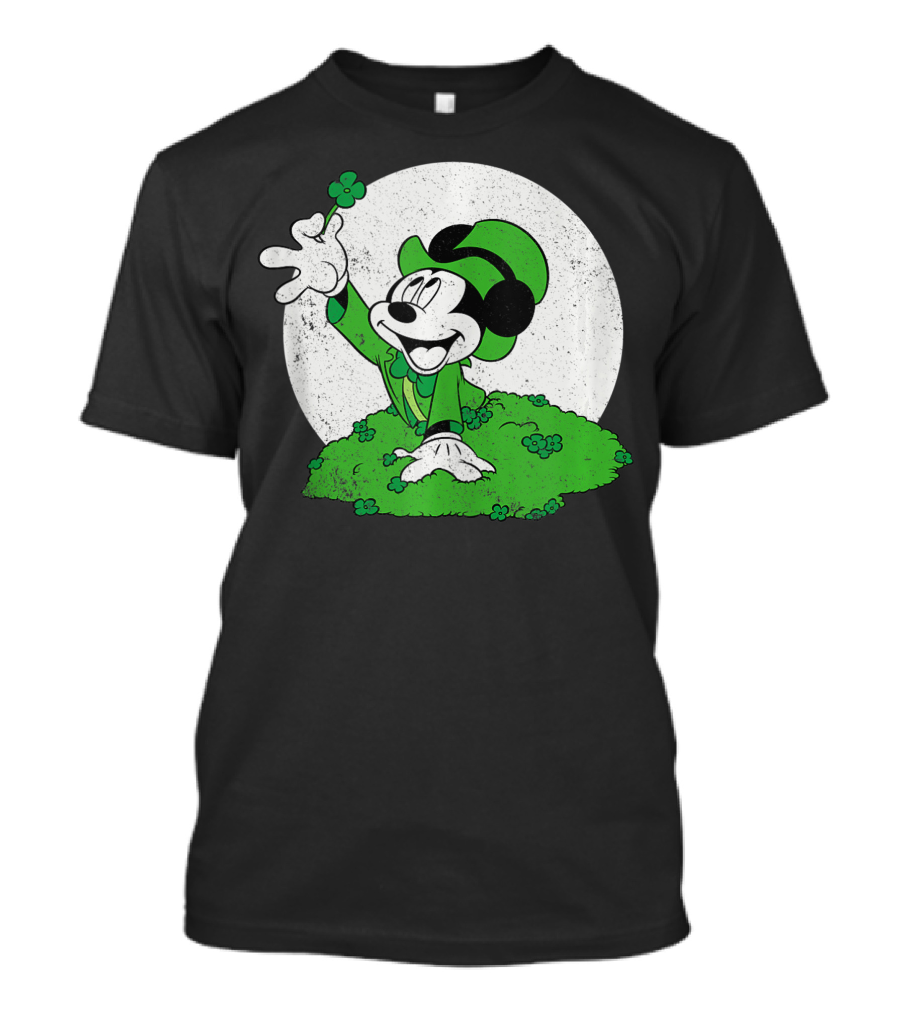 Mickey Mouse Leprechaun With Four Leaf Clover St. Patrick's Day 3T T-Shirt