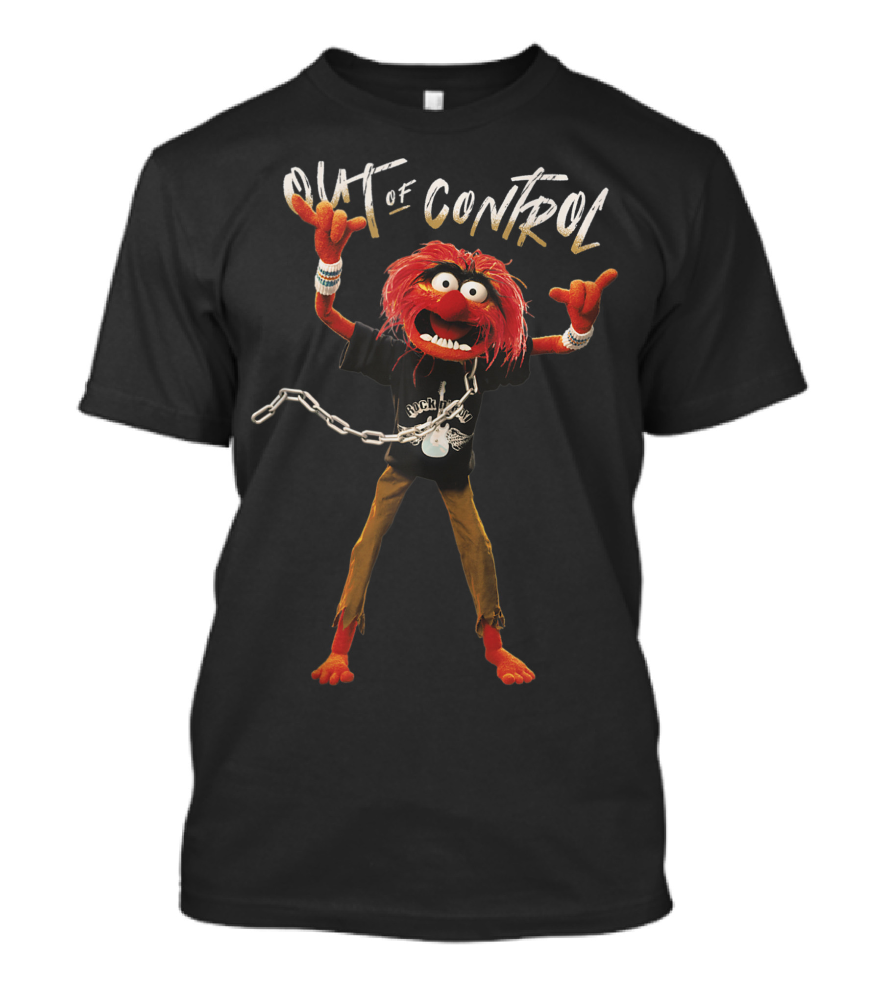 Disney The Muppets Animal Out Of Control Chains Rock 'n Roll T-Shirt
