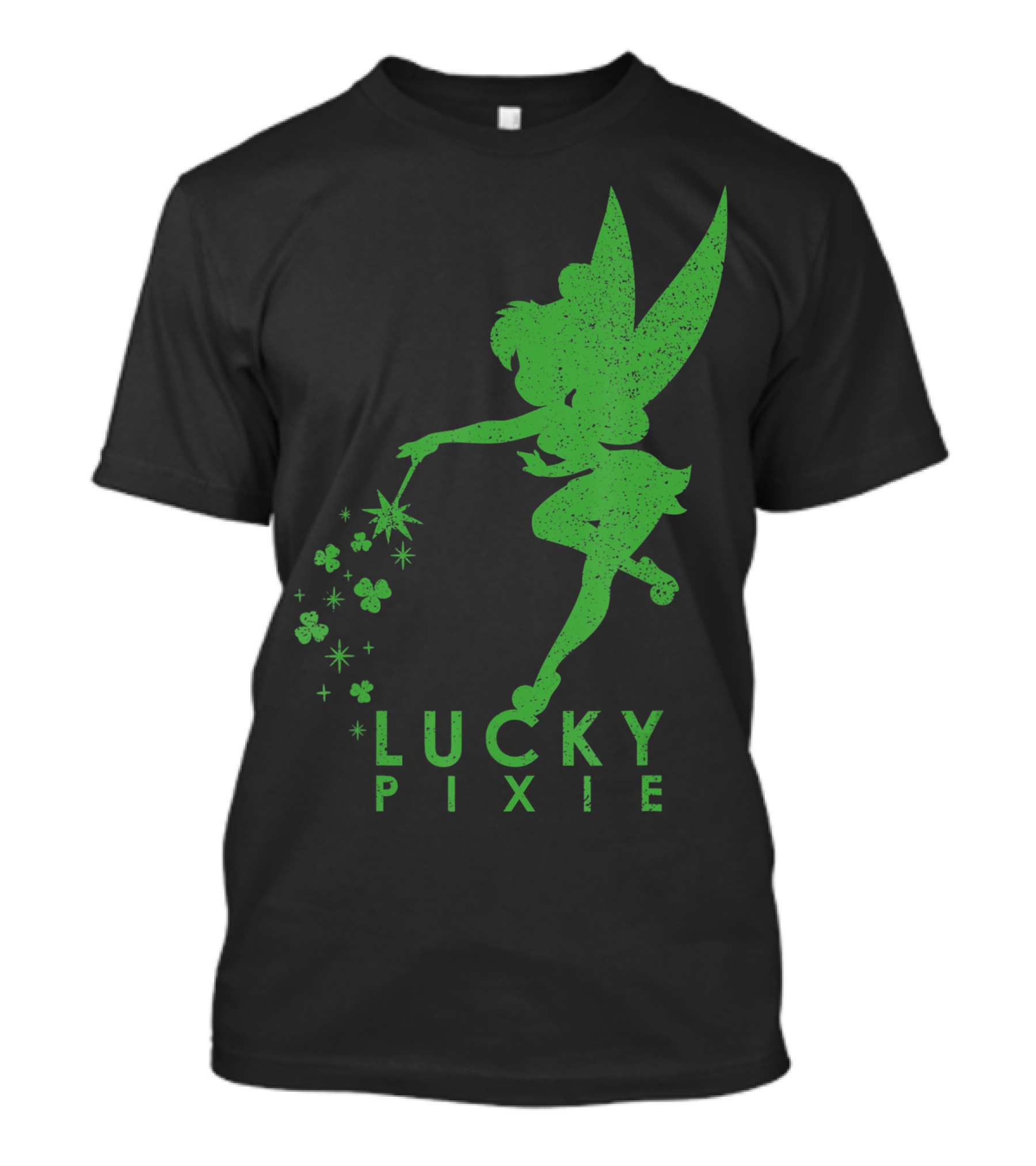 Disney Tinker Bell Lucky Pixie Shamrock Sparkle T-Shirt