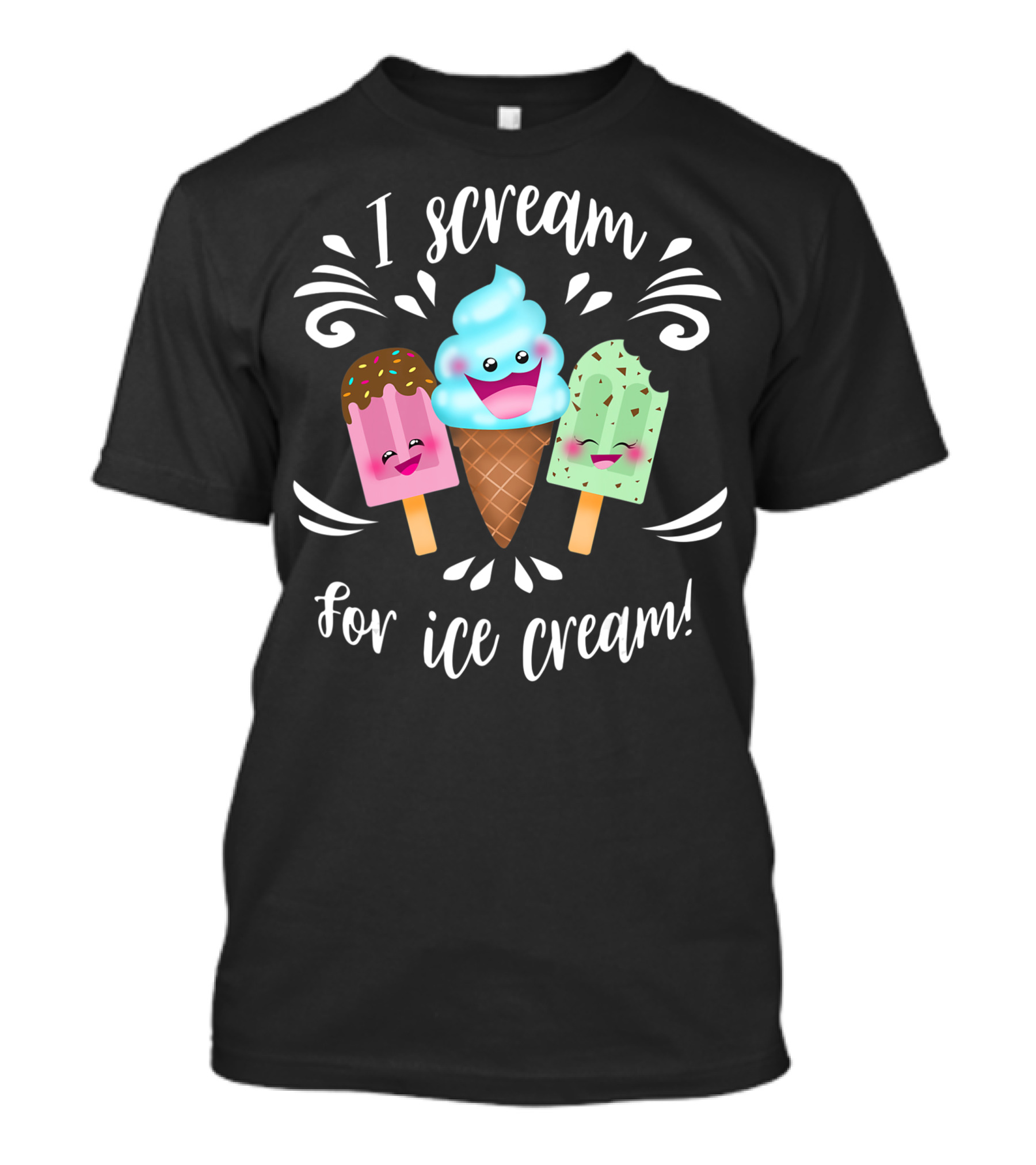I Scream For Ice Cream Popsicle Cone Trio T-Shirt