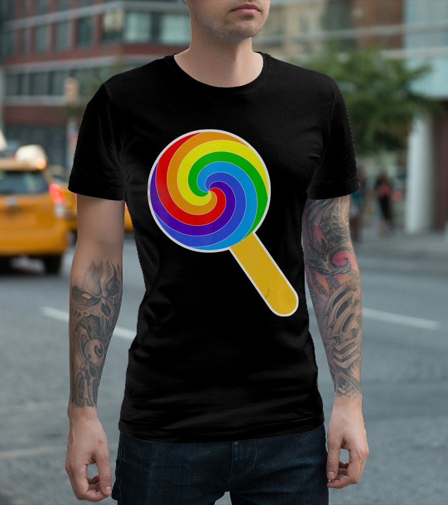 Rainbow Spiral Lollipop Candy Lollipop T-Shirt