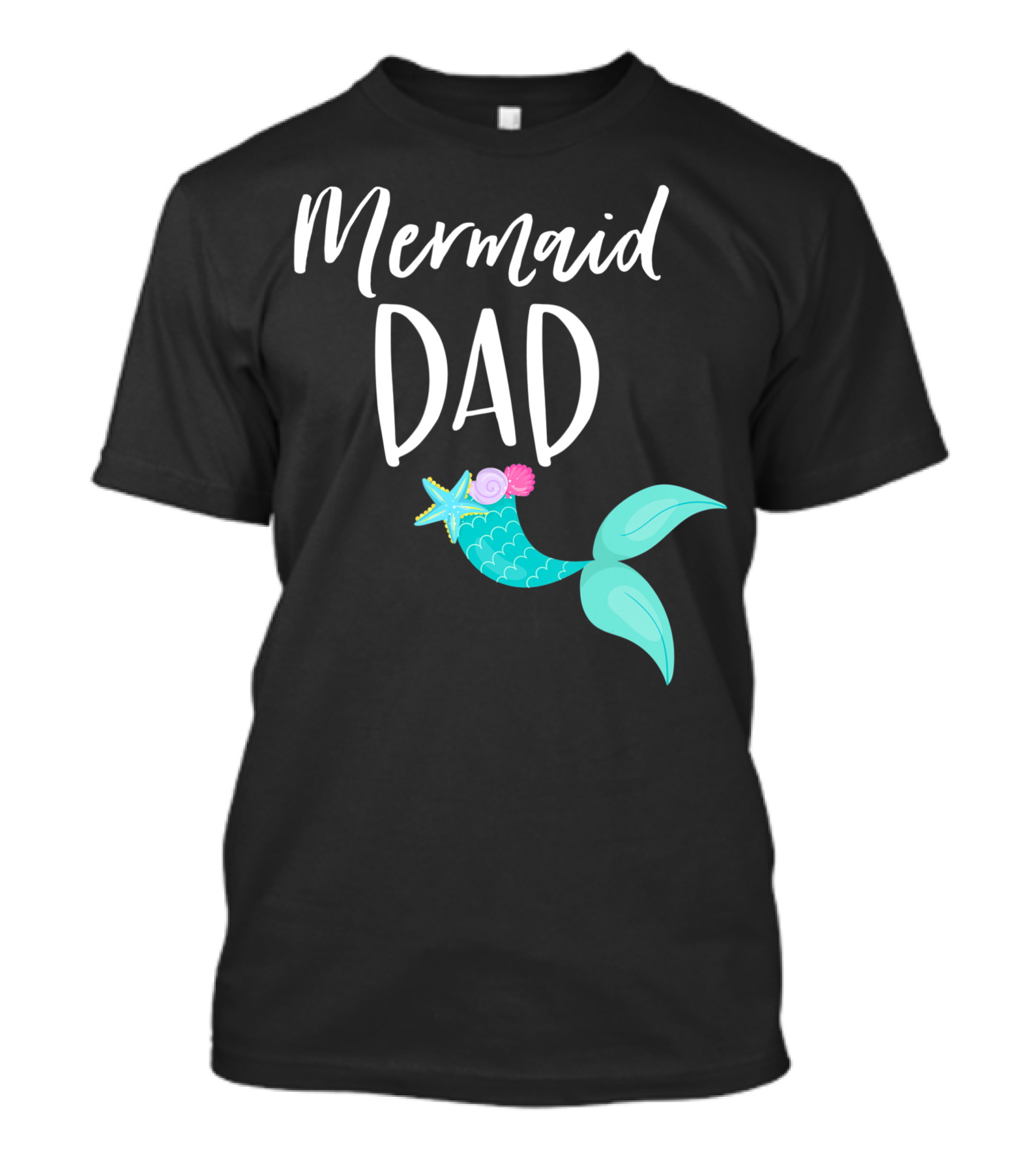 Mermaid Dad Birthday Party Outfit Merdad Mom Girl T-Shirt