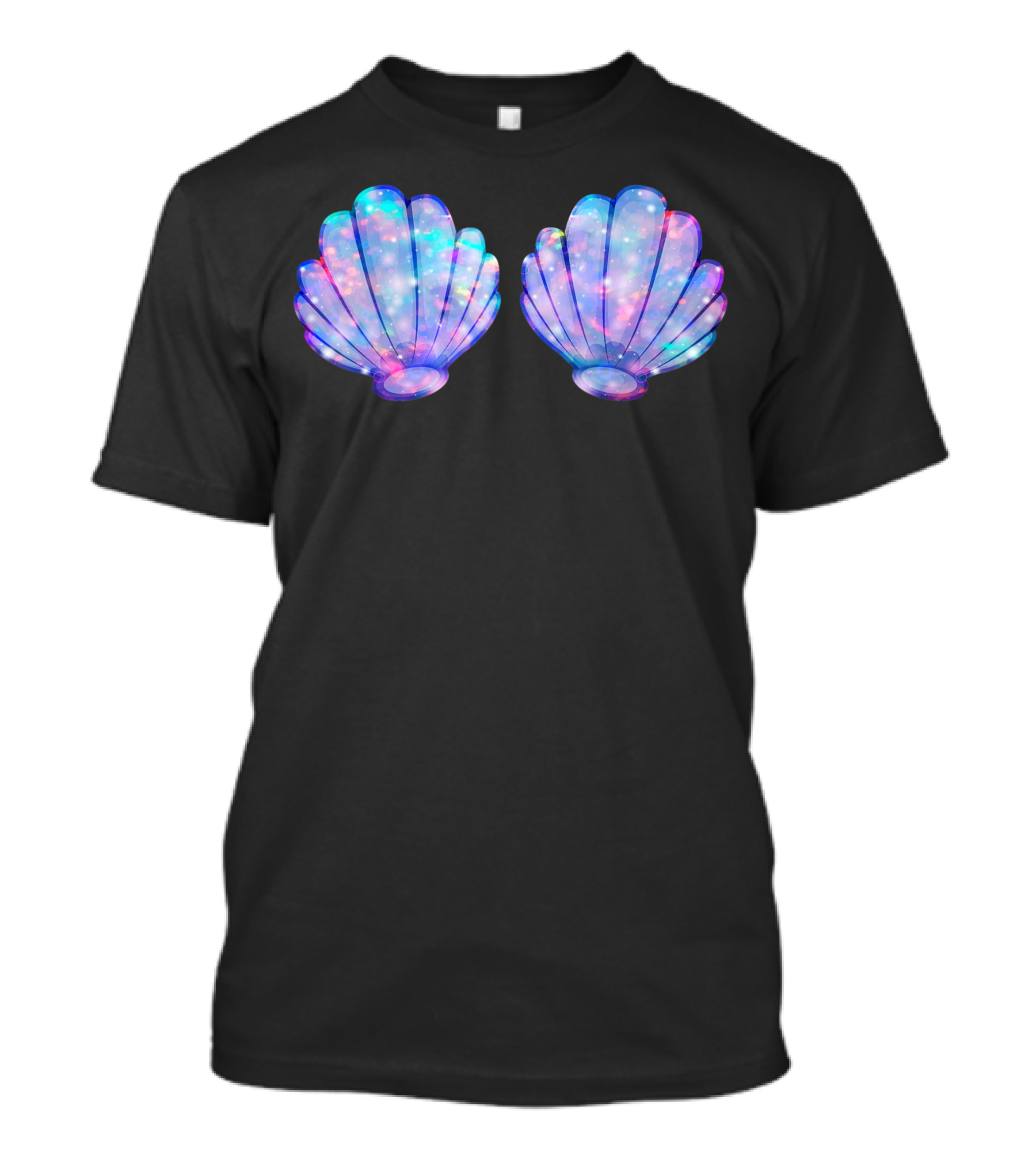 Mermaid Seashell Bra Bikin Party Magical Glow T-Shirt