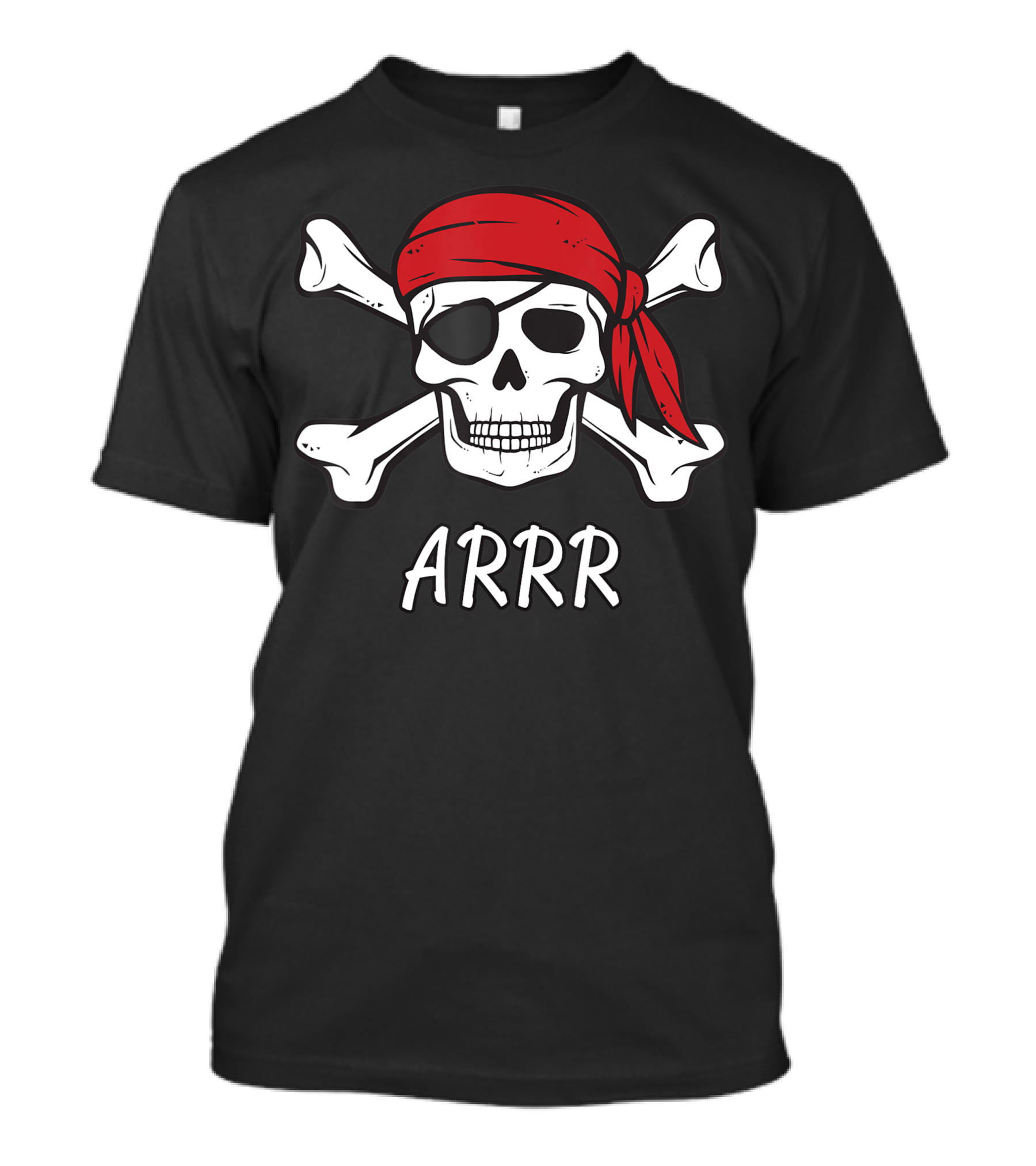 ARRR Pirate Kids Or Adults Crossbones And Skull T-Shirt