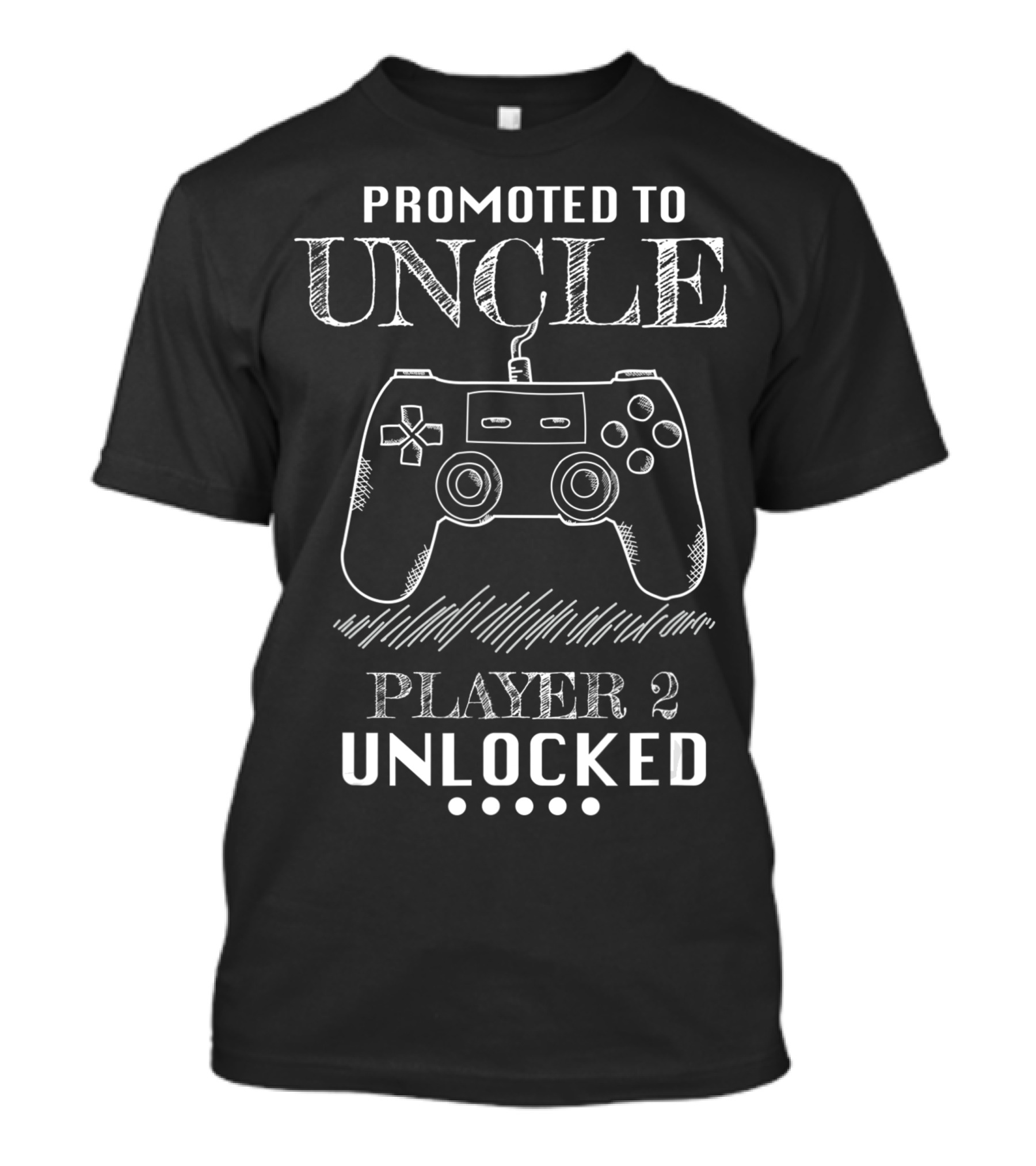Promoted To Uncle Player 2 Unlocked Controller T-Shirt