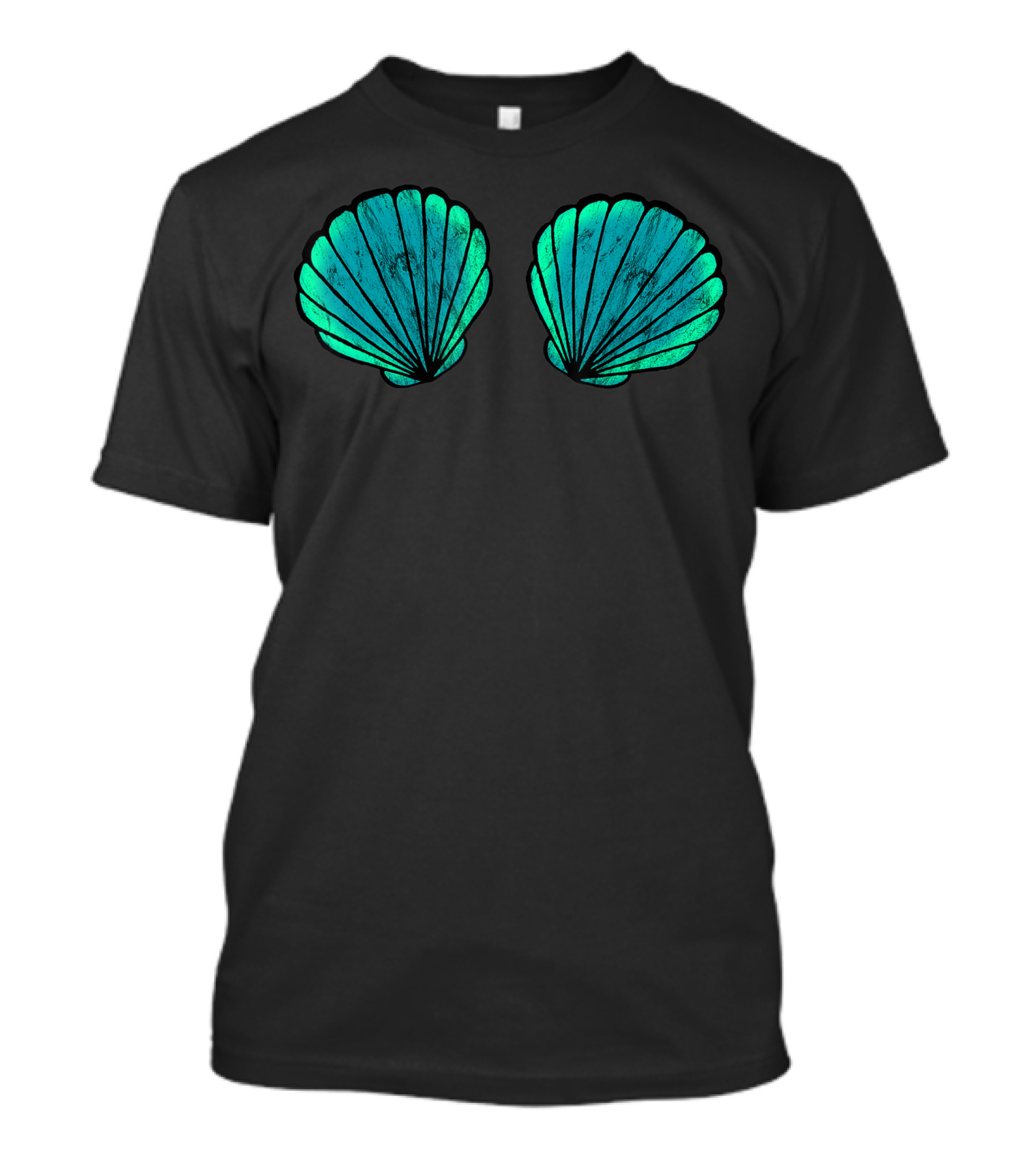 Seashell Mermaid Bikini Bra Clam Shell Brassiere T-Shirt