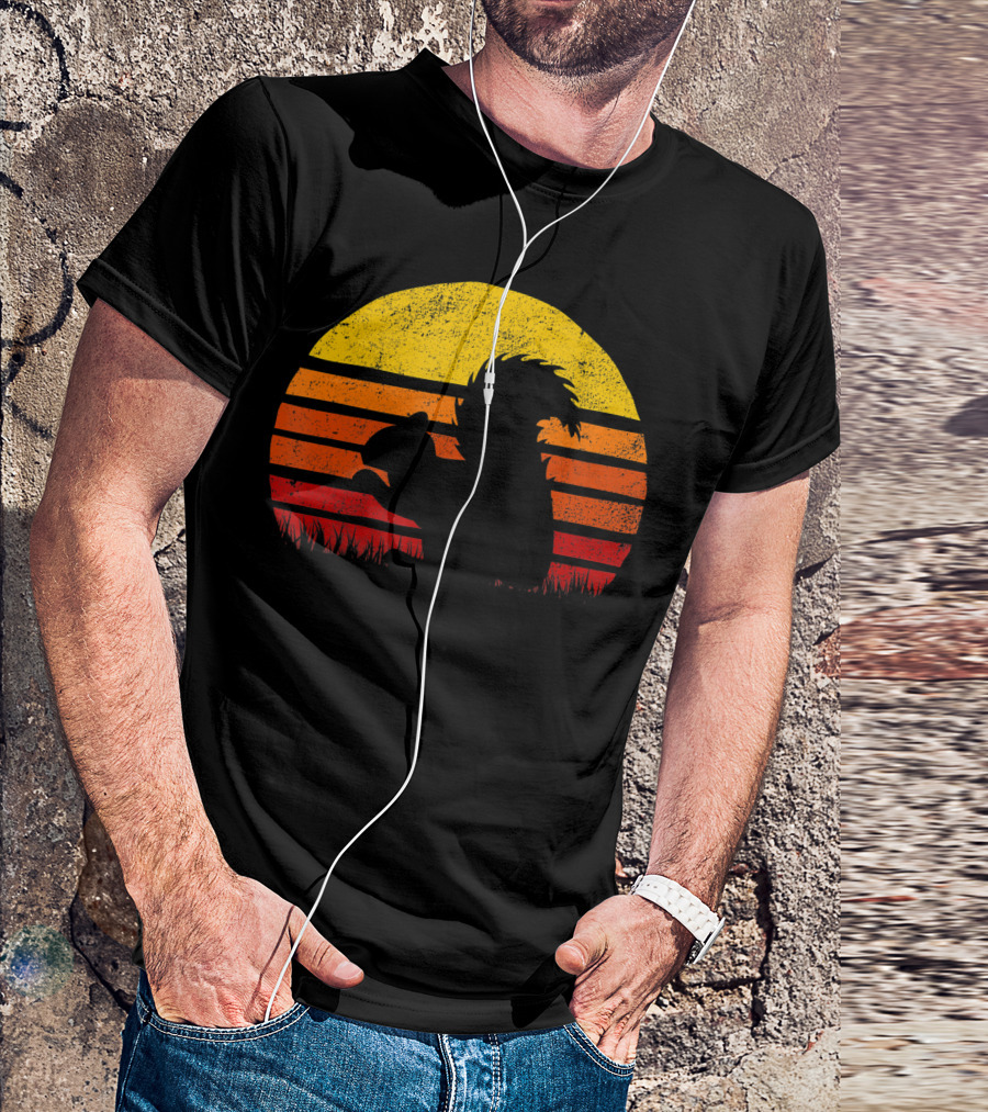 Squirrel Girl Sunset Silhouette Black Vintage Safari T-Shirt