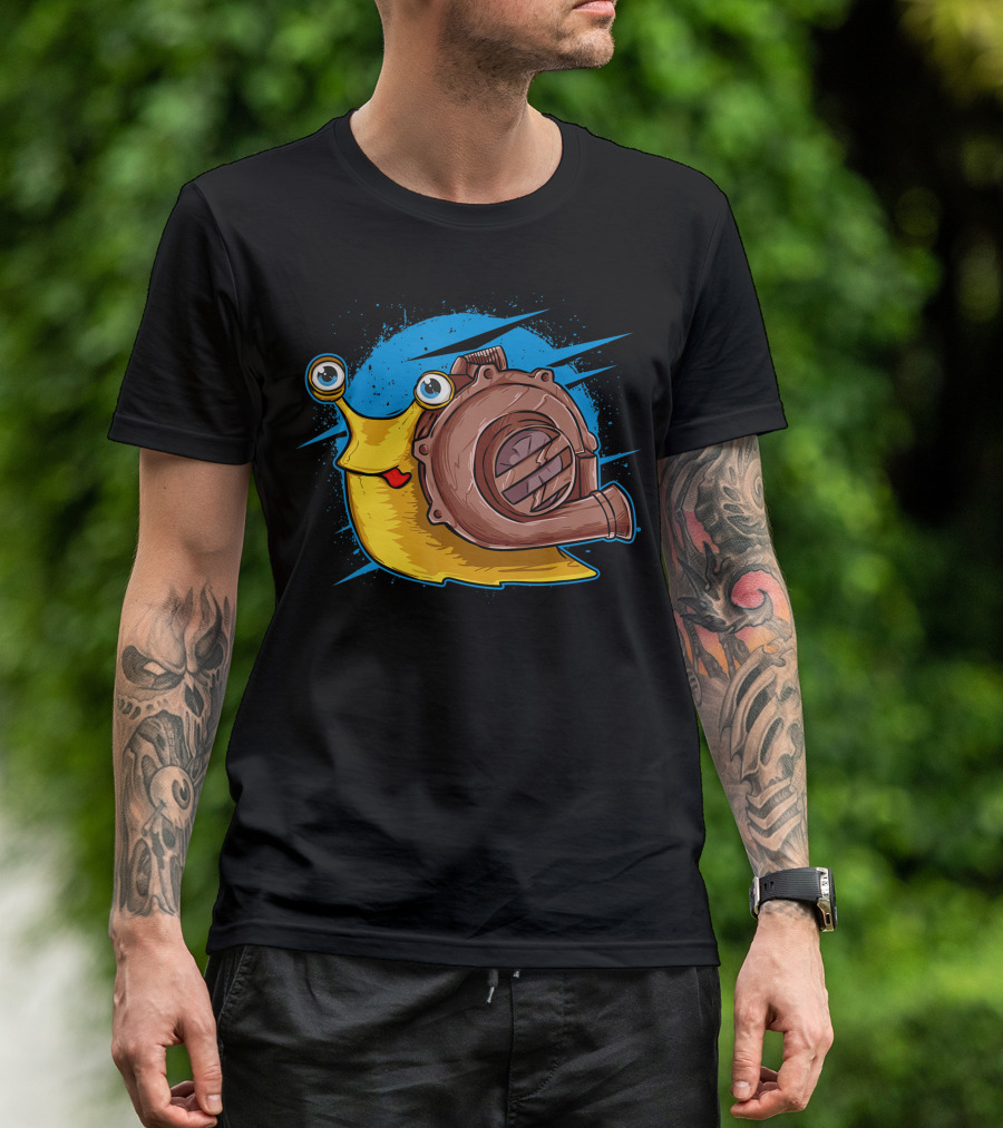 Turbo Snail Boost Steam Punk Car Engine T-Shirt