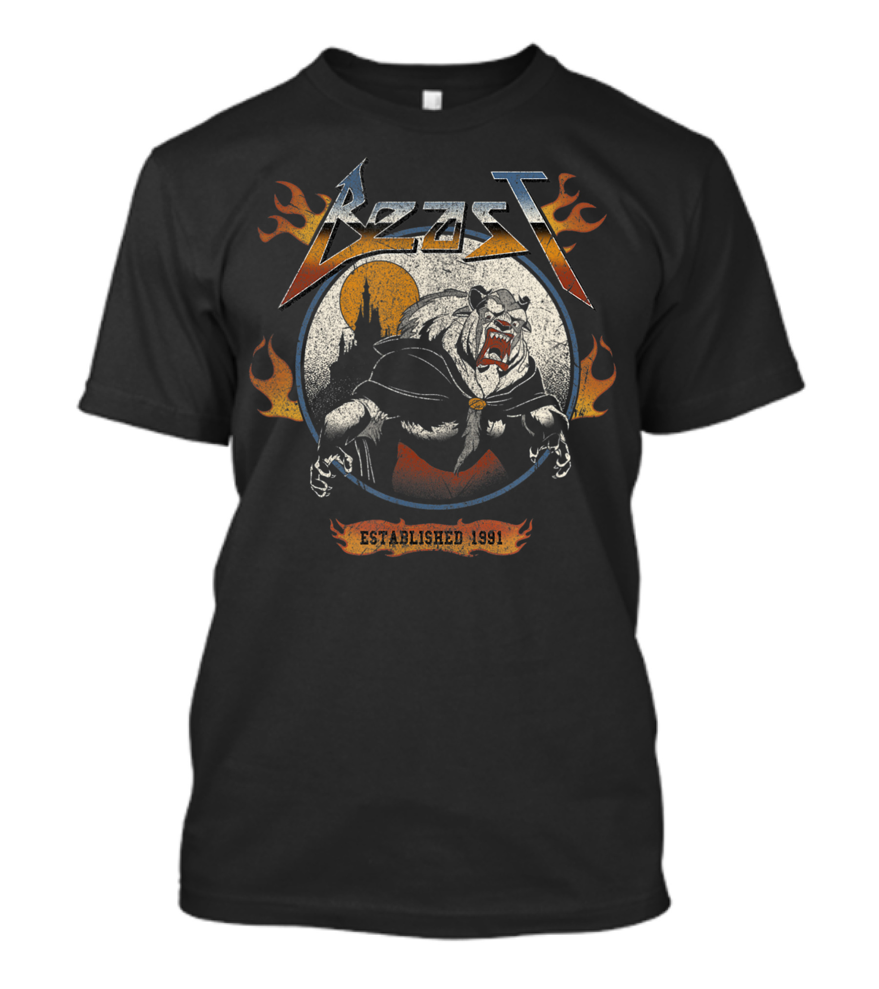 Disney Beast Roar Metal Circle Established 1991 T-Shirt