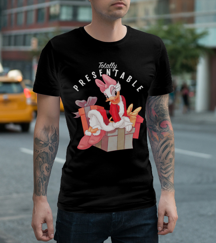 Disney Daisy Duck Totally Presentable Holiday With Gifts T-Shirt