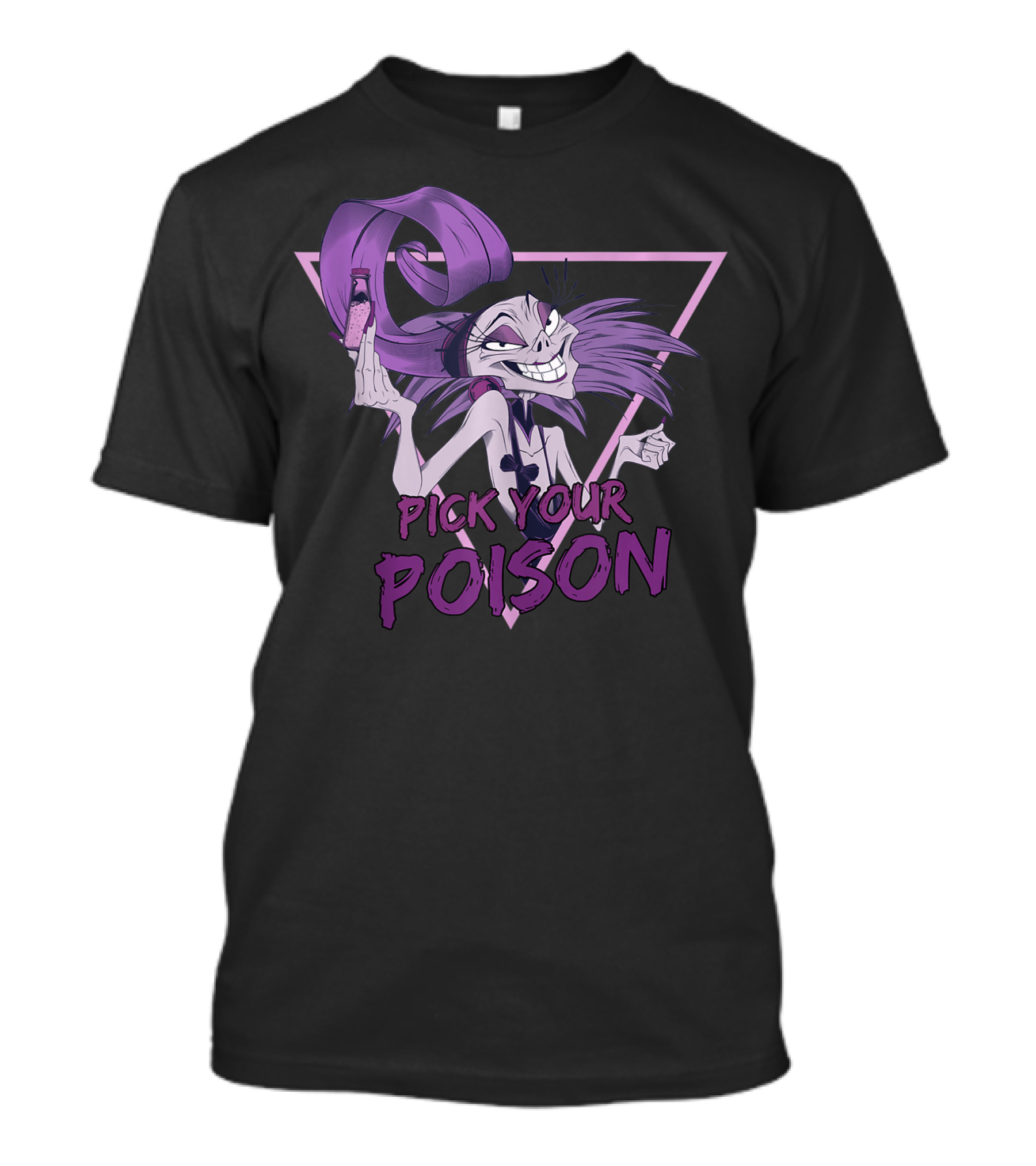 Disney Villains Yzma Pick Your Poison Triangle Purple Potion T-Shirt