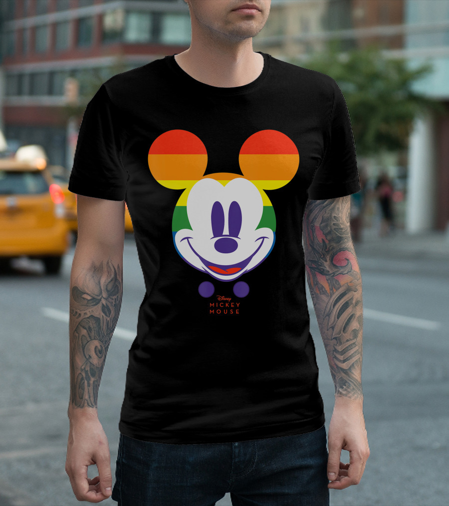 Disney Year Of The Mouse Happy As A Rainbow Mickey Mouse June T-Shirt