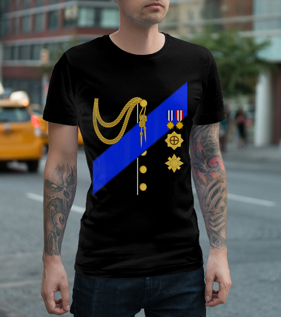 Prince Charming Regal Medals Sash and Epaulet Elements T-Shirt