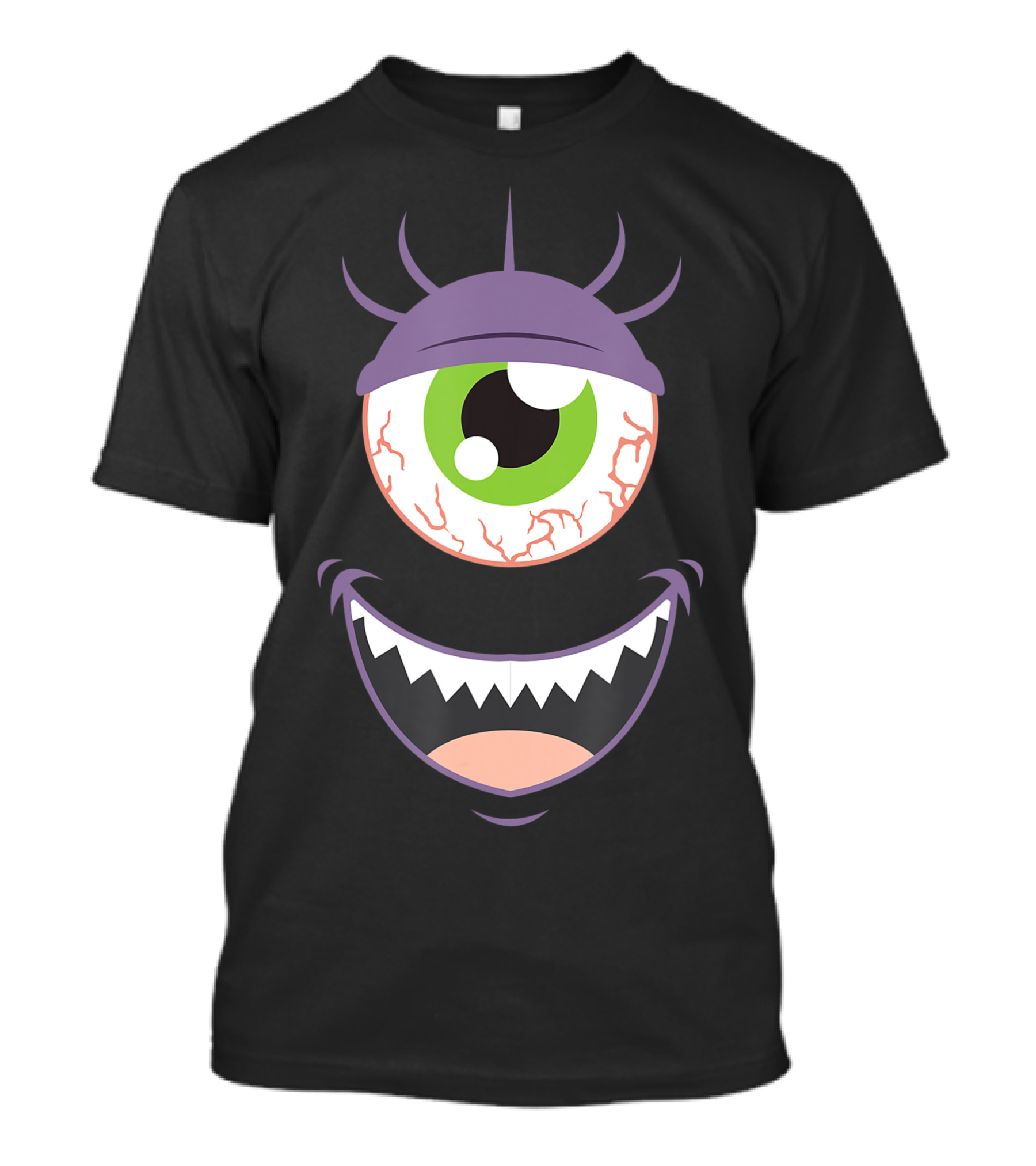 Scary Monster Eyeball Face With Large Smile And Purple Features T-Shirt