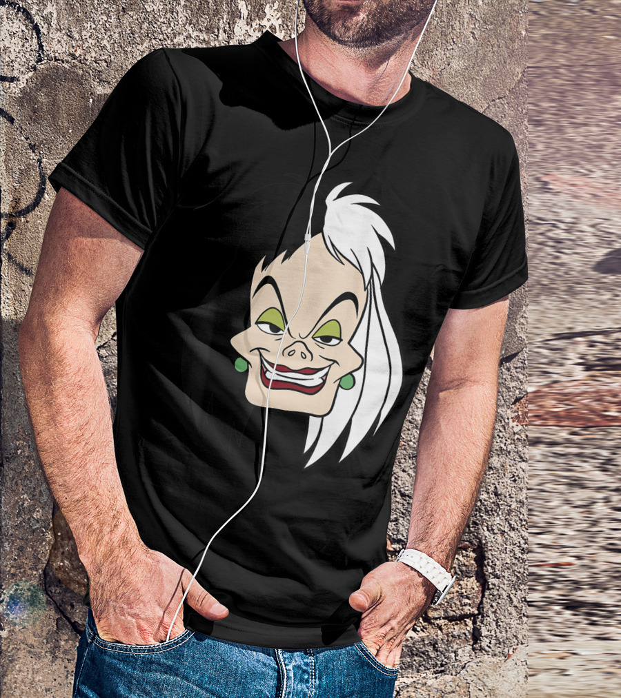 Disney 101 Dalmatians Cruella De Vil Character Face T-Shirt
