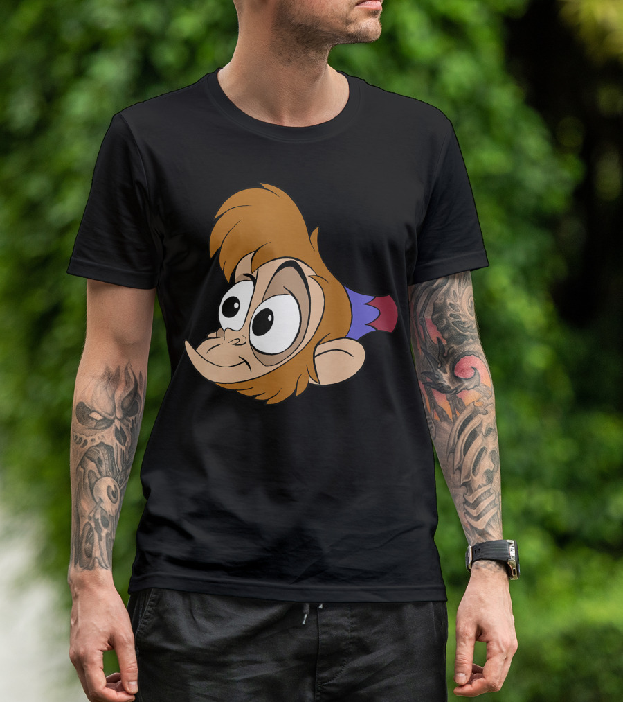 Disney Aladdin Abu Character Face Large T-Shirt