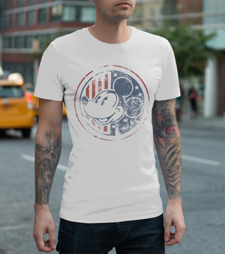 Disney Americana Mickey Mouse Vintage Distressed T-Shirt