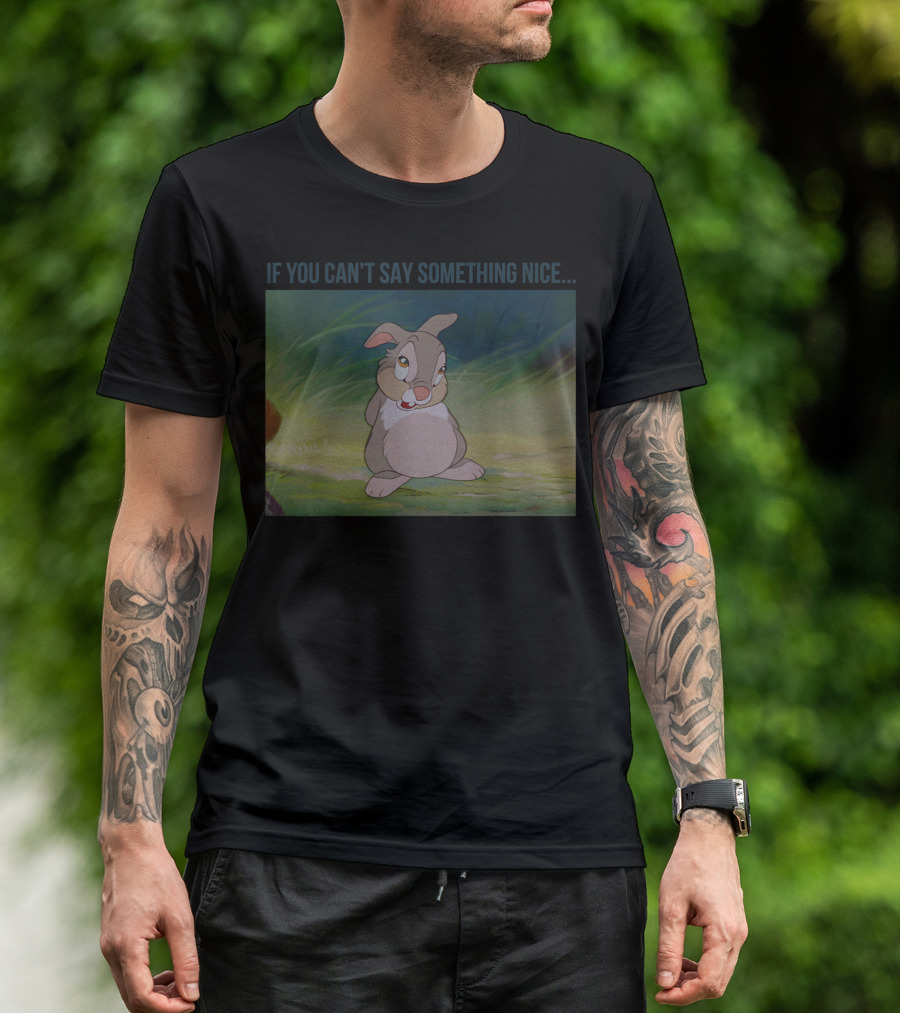 Disney Bambi Thumper If You Can't Say Something Nice Vintage Style Scene T-Shirt